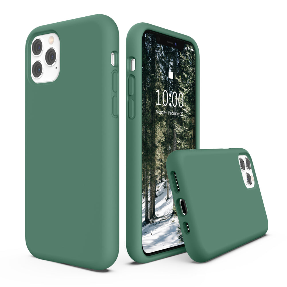 SURPHY Silicone Case Compatible with iPhone 11 Pro Case 5.8 inches, Liquid Silicone Full Body Thickening Design Phone Case (with Microfiber Lining) for 11 Pro 5.8" 2019