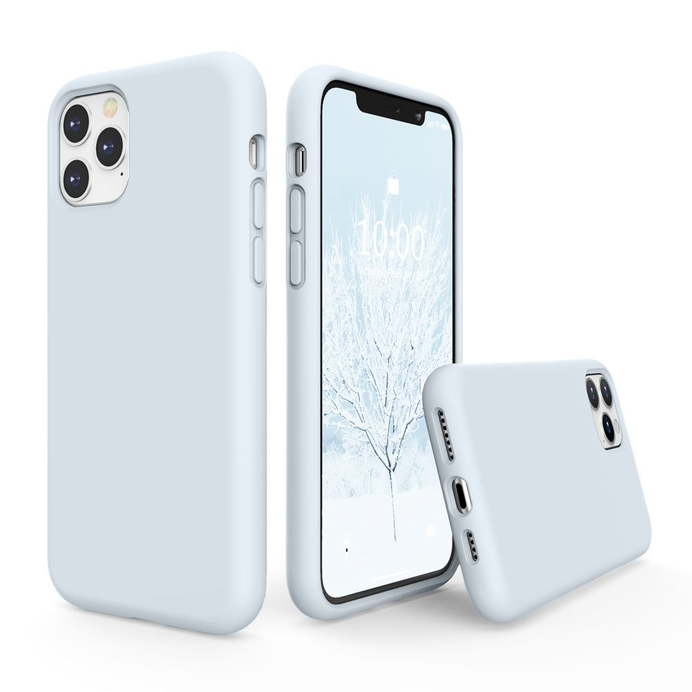 SURPHY Silikonhülle kompatibel mit iPhone 11 Pro Max Hülle 6,5 Zoll, Flüssigsilikon-Ganzkörper-Verdickungsdesign-Telefonhülle (mit Mikrofaserfutter) für 11 Pro Max 2019