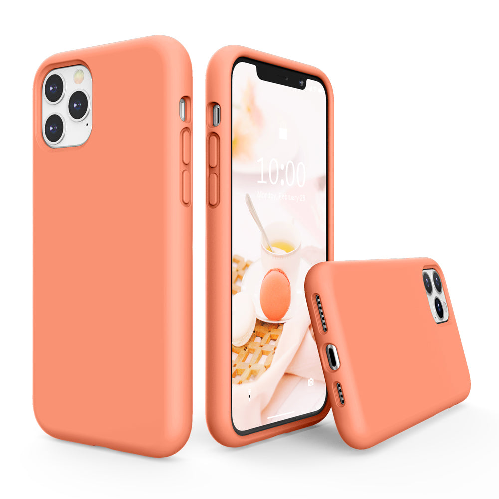 SURPHY Silikonhülle kompatibel mit iPhone 11 Pro Max Hülle 6,5 Zoll, Flüssigsilikon-Ganzkörper-Verdickungsdesign-Telefonhülle (mit Mikrofaserfutter) für 11 Pro Max 2019