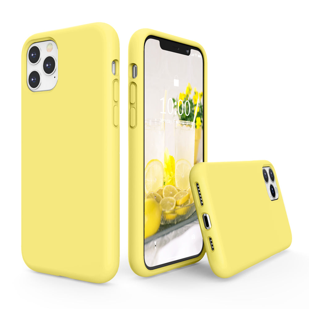 SURPHY Silikonhülle kompatibel mit iPhone 11 Pro Max Hülle 6,5 Zoll, Flüssigsilikon-Ganzkörper-Verdickungsdesign-Telefonhülle (mit Mikrofaserfutter) für 11 Pro Max 2019