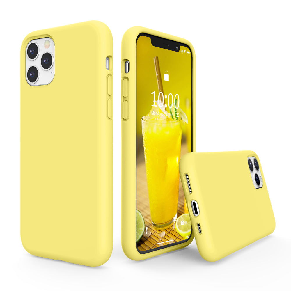 SURPHY Silicone Case Compatible with iPhone 11 Pro Case 5.8 inches, Liquid Silicone Full Body Thickening Design Phone Case (with Microfiber Lining) for 11 Pro 5.8" 2019