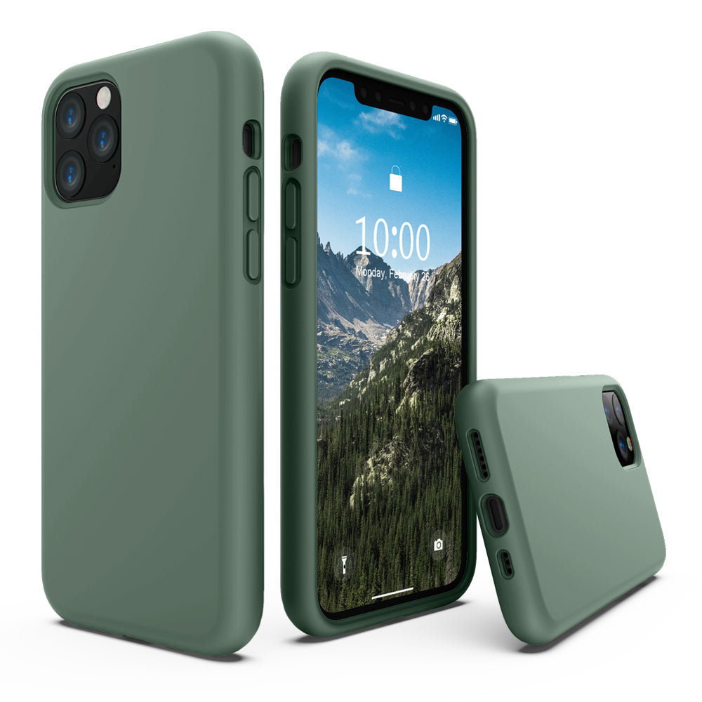 SURPHY Silicone Case Compatible with iPhone 11 Pro Case 5.8 inches, Liquid Silicone Full Body Thickening Design Phone Case (with Microfiber Lining) for 11 Pro 5.8" 2019