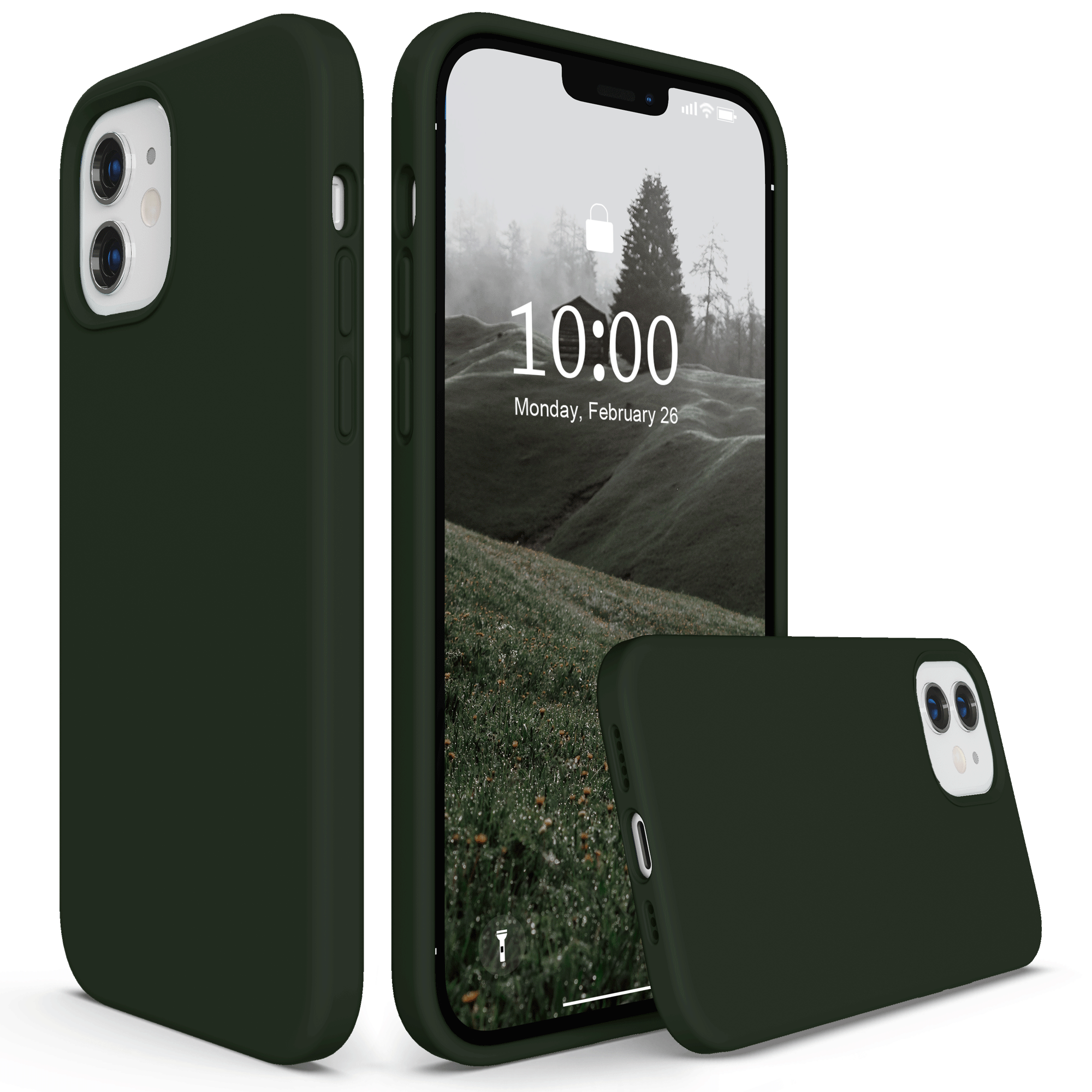 SURPHY Silicone Case Compatible with iPhone 12 Mini Case 5.4 inches, Liquid Silicone Phone Case (with Microfiber Lining) Designed for iPhone 12 Mini 2020