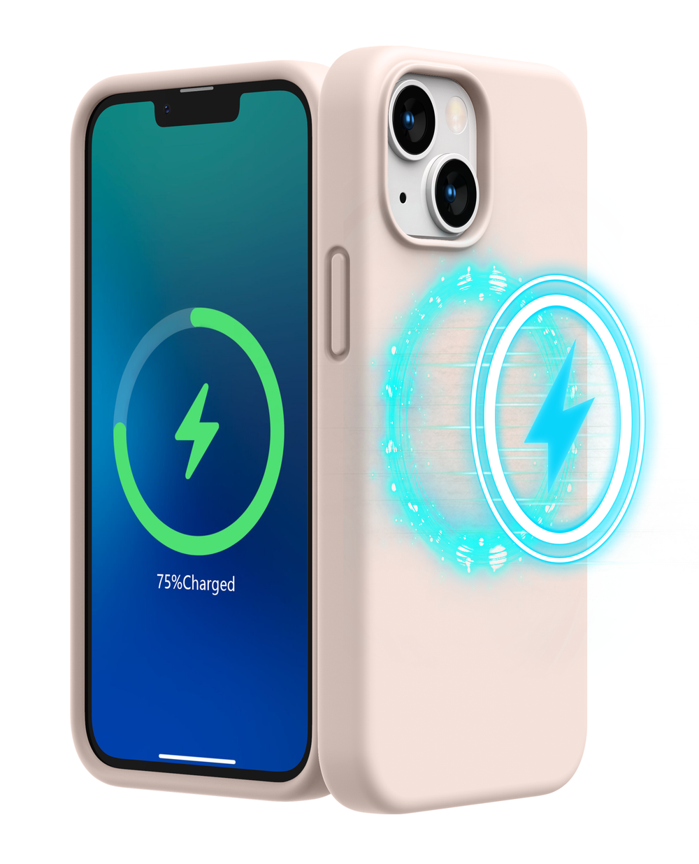 SURPHY Magnetische Hülle entworfen für iPhone 13 Mini Hülle kompatibel mit MagSafe (5,4 Zoll 2021 Release), flüssige Silikon-Handyhülle mit Mikrofaserfutter