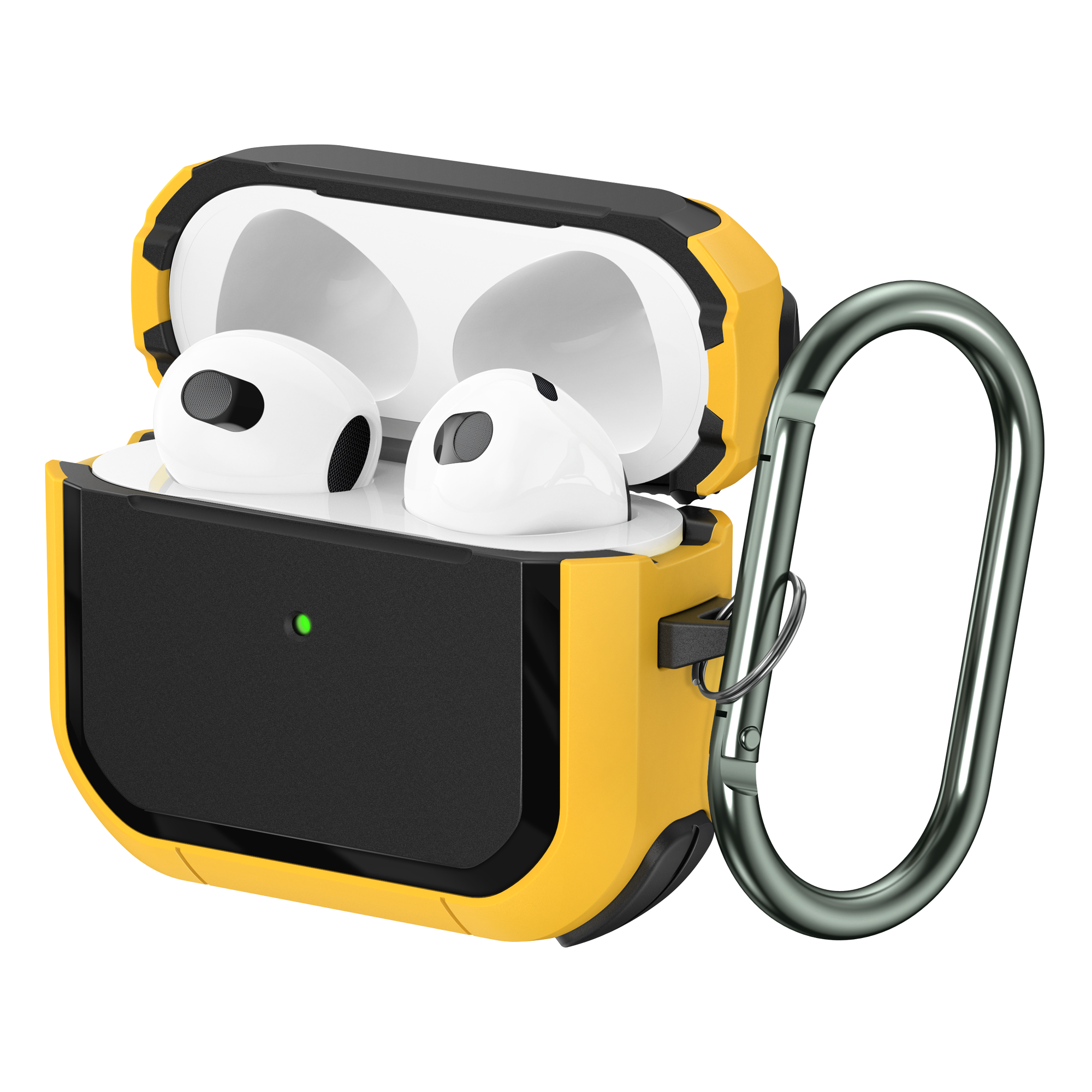 SURPHY Armor Case Designed for AirPods 3 Case (2021), Rugged Protective Case with Keychain for Airpods 3rd Generation (Front LED Visible)