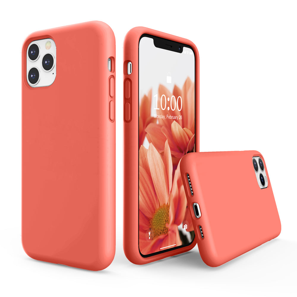 SURPHY Silikonhülle kompatibel mit iPhone 11 Pro Max Hülle 6,5 Zoll, Flüssigsilikon-Ganzkörper-Verdickungsdesign-Telefonhülle (mit Mikrofaserfutter) für 11 Pro Max 2019