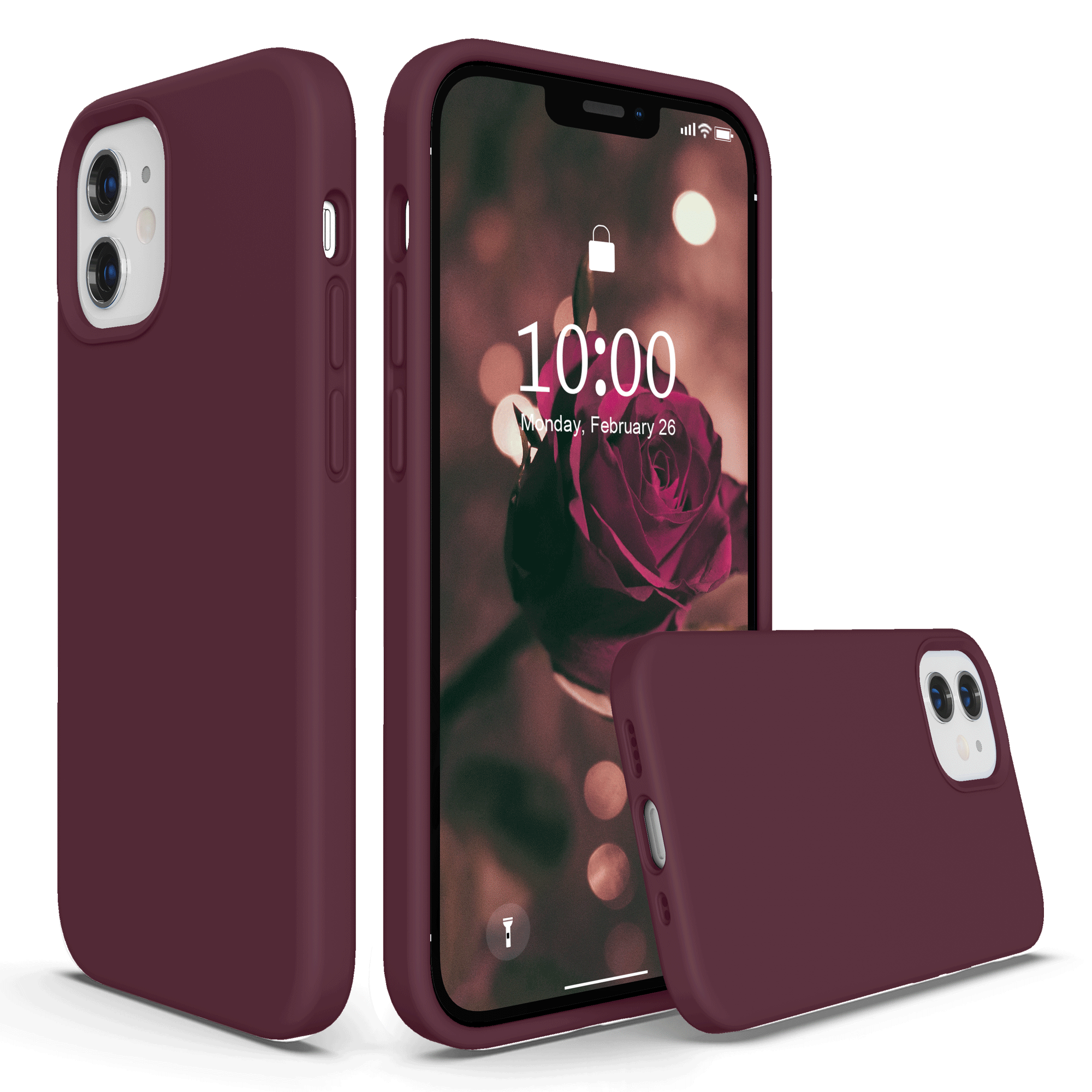 SURPHY Silicone Case Compatible with iPhone 12 Mini Case 5.4 inches, Liquid Silicone Phone Case (with Microfiber Lining) Designed for iPhone 12 Mini 2020
