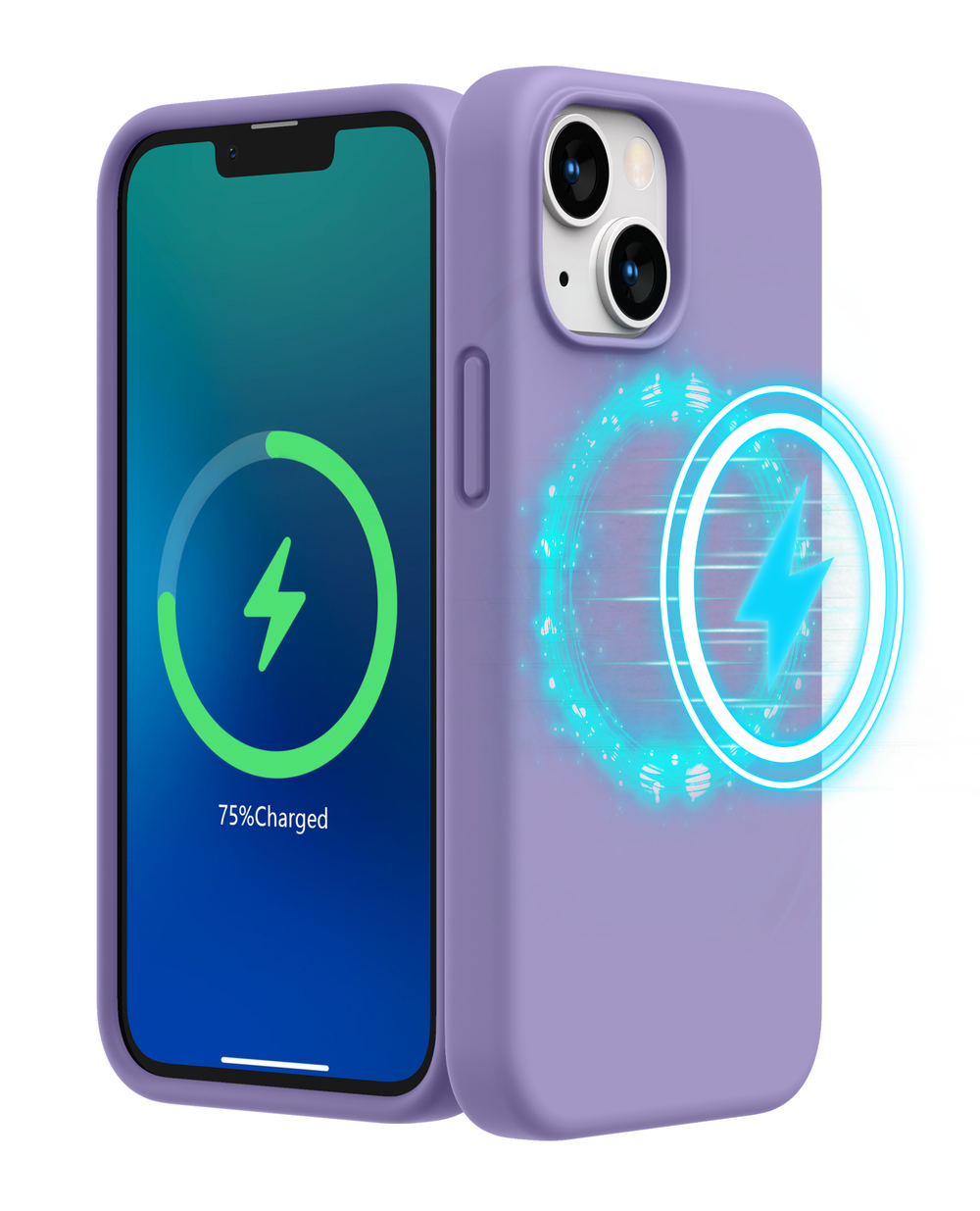 SURPHY Magnetische Hülle entworfen für iPhone 13 Mini Hülle kompatibel mit MagSafe (5,4 Zoll 2021 Release), flüssige Silikon-Handyhülle mit Mikrofaserfutter