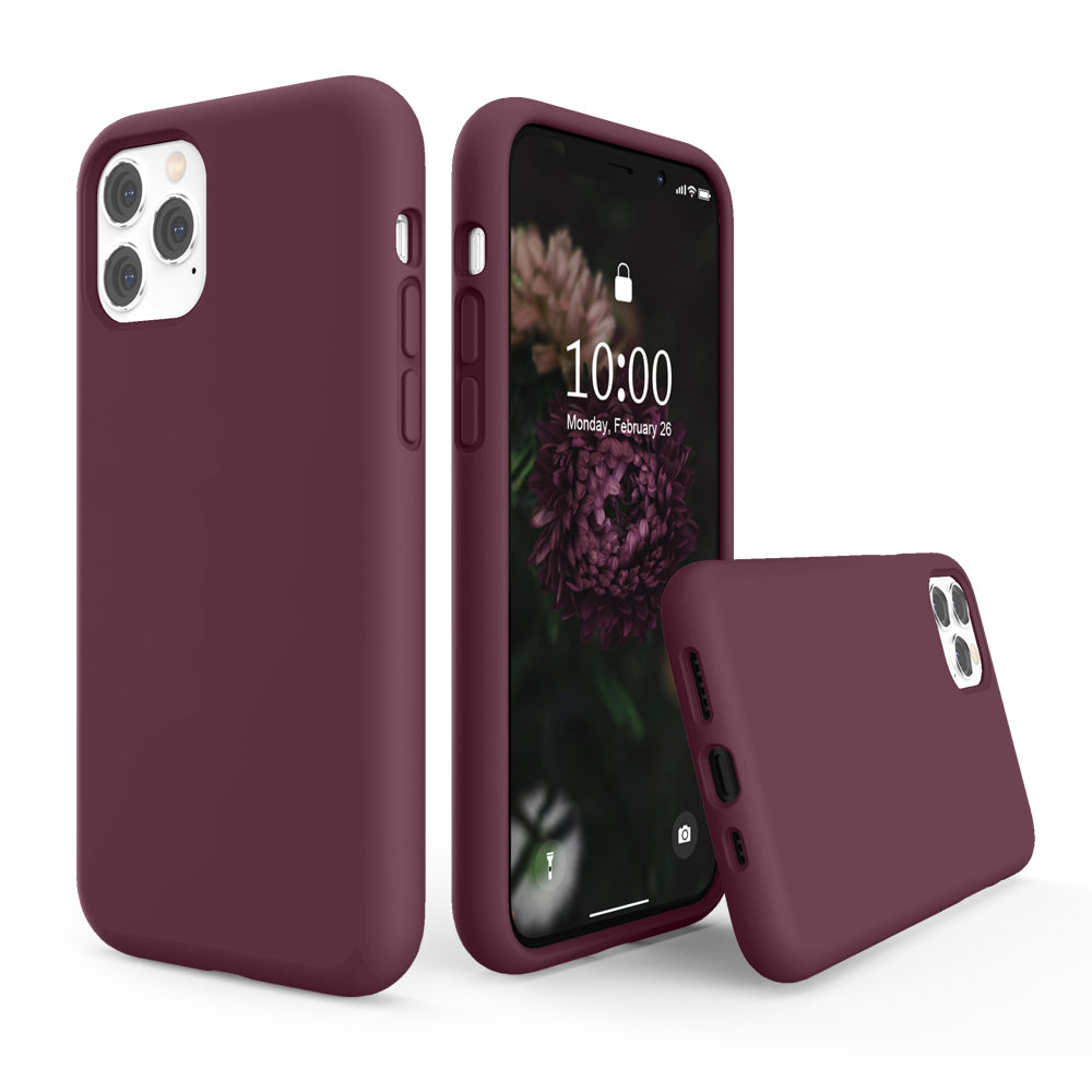 SURPHY Silicone Case Compatible with iPhone 11 Pro Case 5.8 inches, Liquid Silicone Full Body Thickening Design Phone Case (with Microfiber Lining) for 11 Pro 5.8" 2019