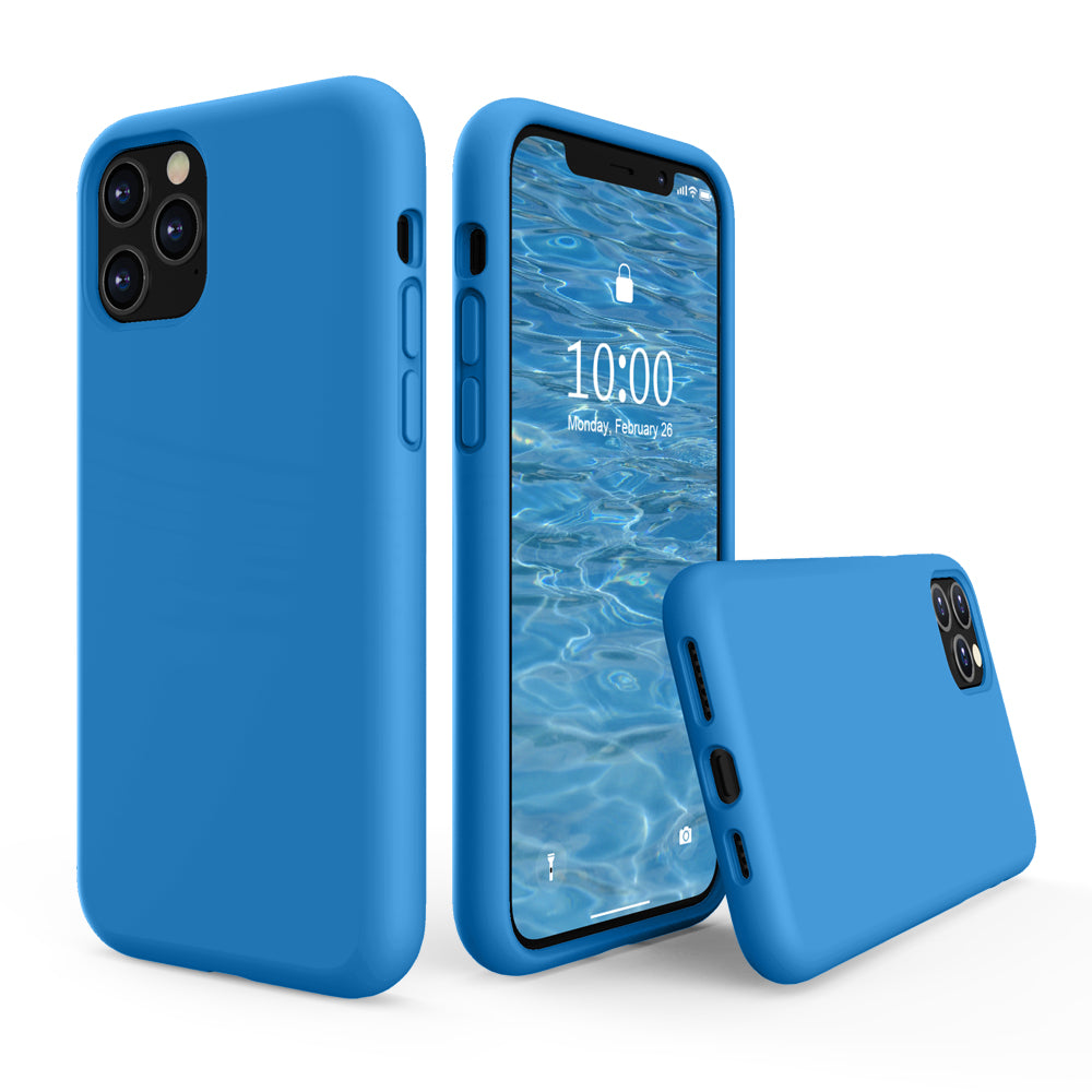 SURPHY Silicone Case Compatible with iPhone 11 Pro Case 5.8 inches, Liquid Silicone Full Body Thickening Design Phone Case (with Microfiber Lining) for 11 Pro 5.8" 2019
