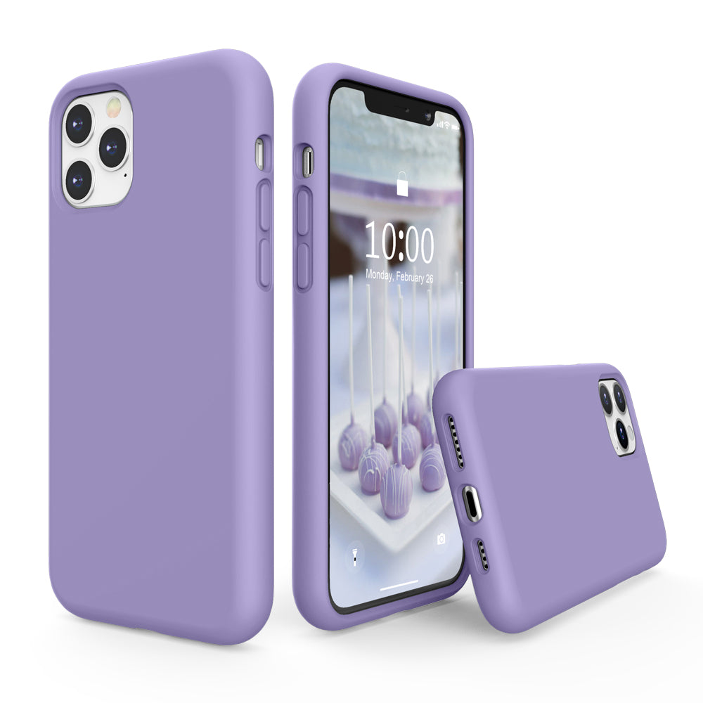 SURPHY Silikonhülle kompatibel mit iPhone 11 Pro Max Hülle 6,5 Zoll, Flüssigsilikon-Ganzkörper-Verdickungsdesign-Telefonhülle (mit Mikrofaserfutter) für 11 Pro Max 2019