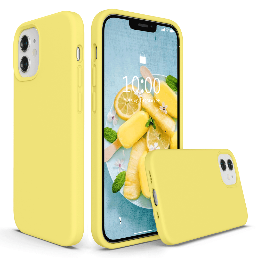 SURPHY Silikonhülle kompatibel mit iPhone 12 Mini Hülle 5,4 Zoll, flüssige Silikon-Handyhülle (mit Mikrofaserfutter), entworfen für iPhone 12 Mini 2020