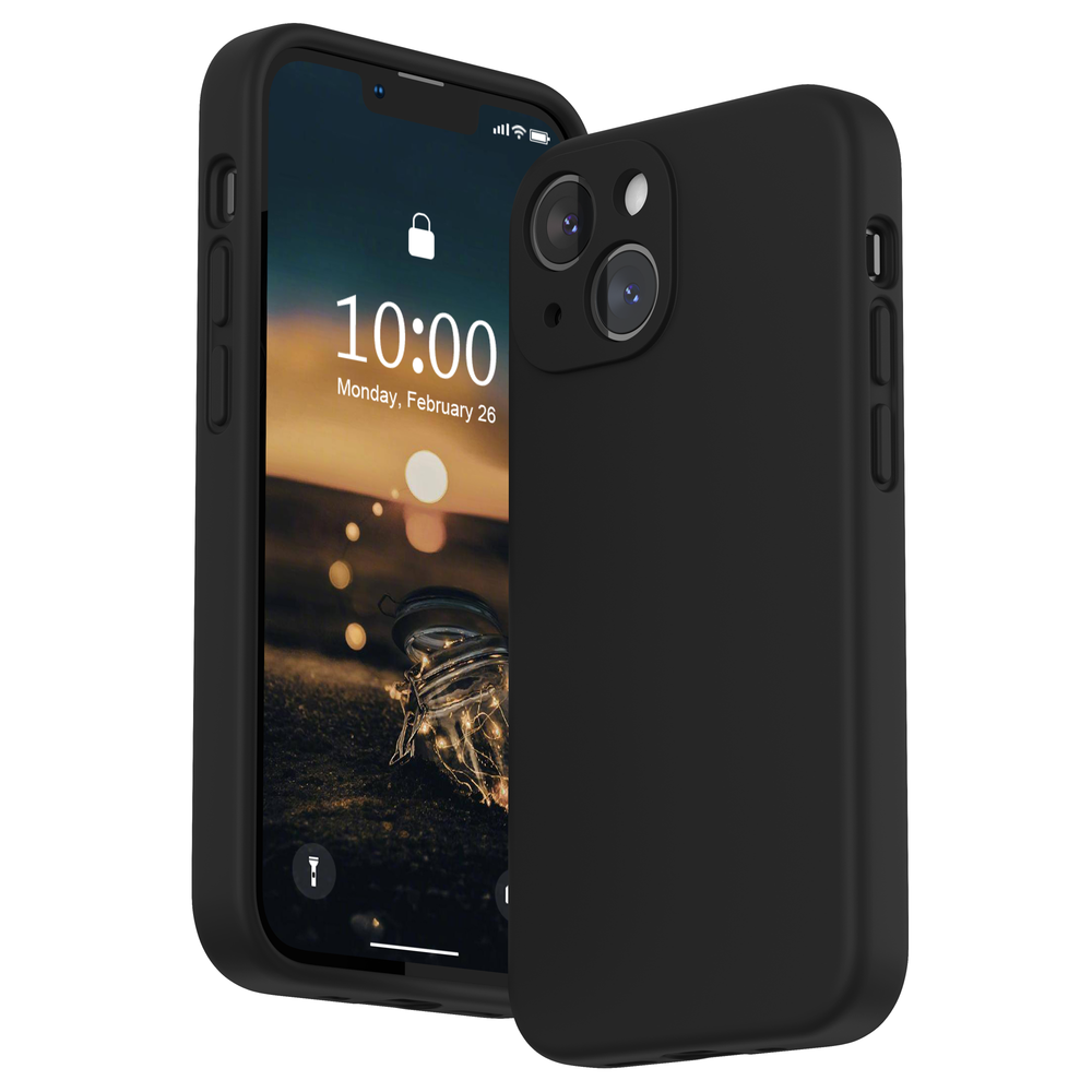 SURPHY Silikonhülle kompatibel mit iPhone 13 Mini Hülle (5,4 Zoll 2021), mit Kameraschutz, flüssige Silikon-Handyhülle mit Mikrofaserfutter