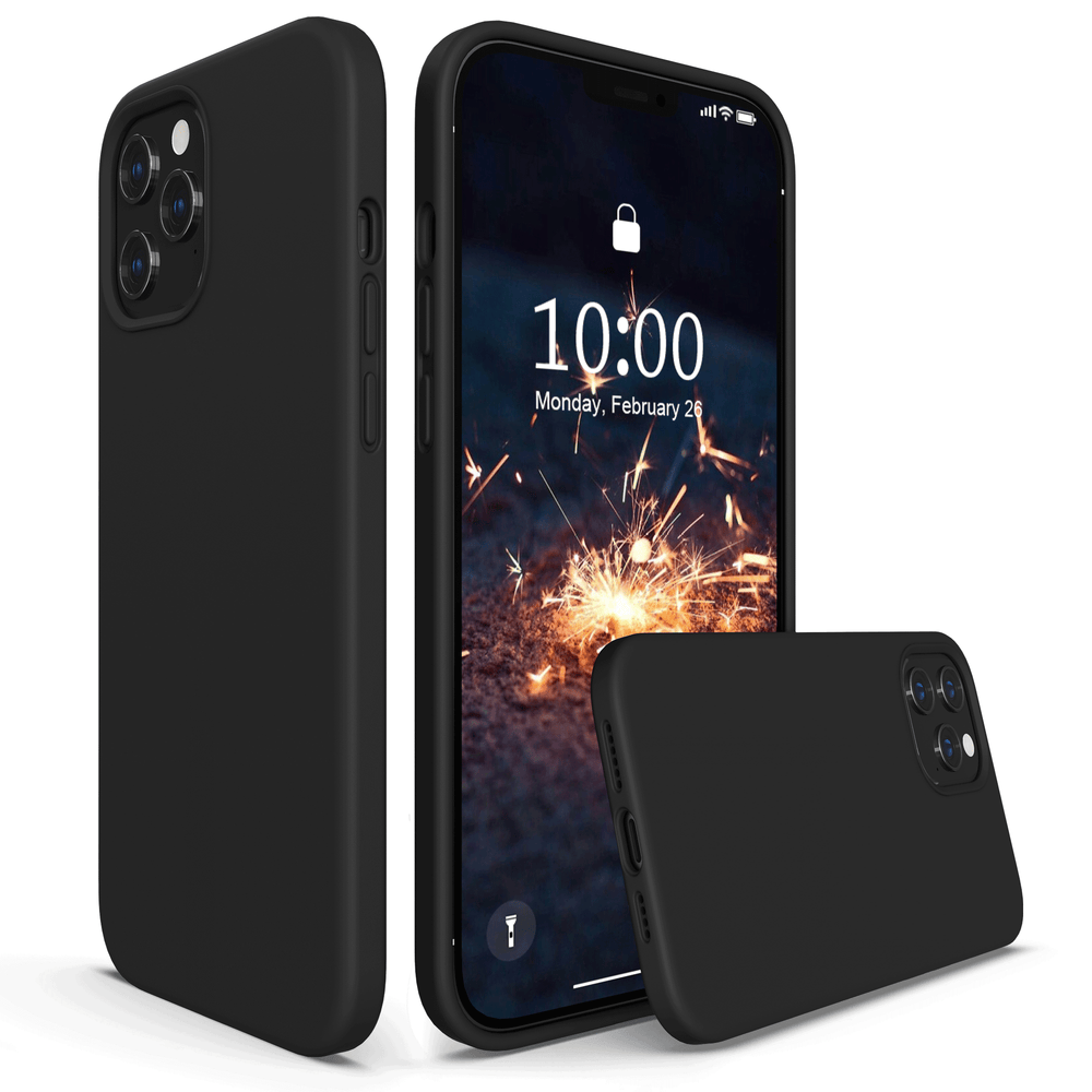 SURPHY Silikonhülle kompatibel mit iPhone 12 Pro Max Hülle 6,7 Zoll, flüssige Silikon-Handyhülle (mit Mikrofaserfutter), entworfen für iPhone 12 Pro Max 2020