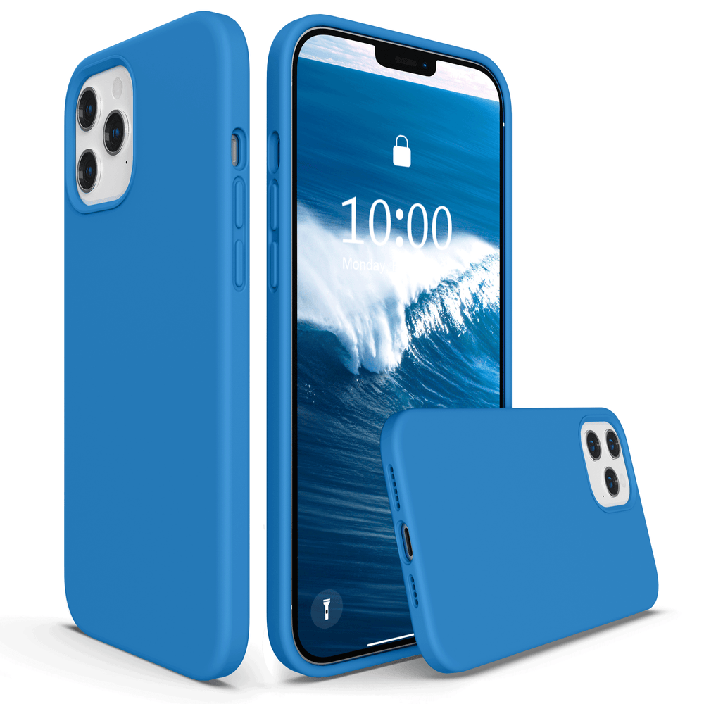 SURPHY Silikonhülle kompatibel mit iPhone 12 Pro Max Hülle 6,7 Zoll, flüssige Silikon-Handyhülle (mit Mikrofaserfutter), entworfen für iPhone 12 Pro Max 2020
