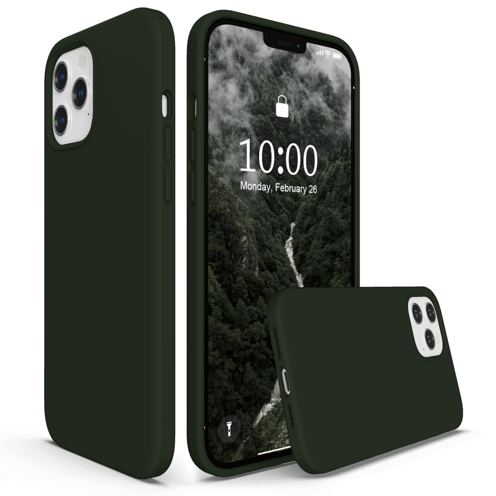 SURPHY Silikonhülle kompatibel mit iPhone 12 Pro Max Hülle 6,7 Zoll, flüssige Silikon-Handyhülle (mit Mikrofaserfutter), entworfen für iPhone 12 Pro Max 2020