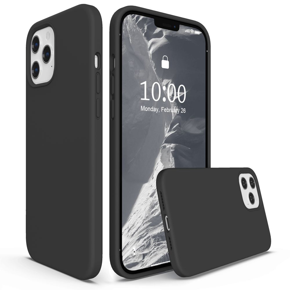 SURPHY Silikonhülle kompatibel mit iPhone 12 Pro Max Hülle 6,7 Zoll, flüssige Silikon-Handyhülle (mit Mikrofaserfutter), entworfen für iPhone 12 Pro Max 2020