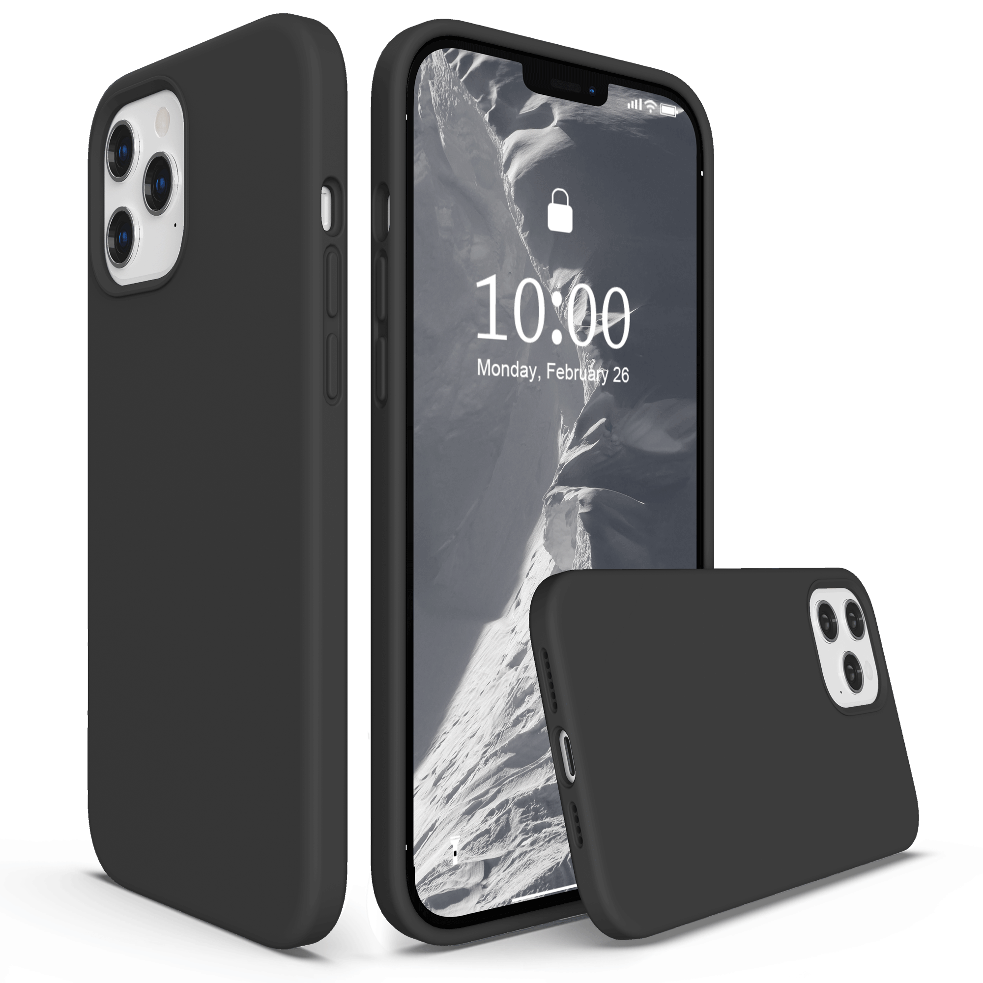 SURPHY Silicone Case Compatible with iPhone 12 Pro Max Case 6.7 inches, Liquid Silicone Phone Case (with Microfiber Lining) Designed for iPhone 12 Pro Max 2020