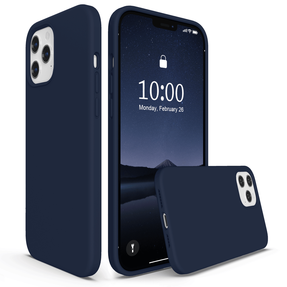 SURPHY Silikonhülle kompatibel mit iPhone 12 Pro Max Hülle 6,7 Zoll, flüssige Silikon-Handyhülle (mit Mikrofaserfutter), entworfen für iPhone 12 Pro Max 2020