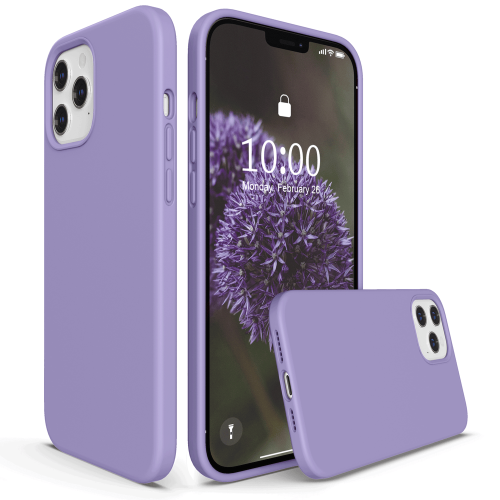 SURPHY Silikonhülle kompatibel mit iPhone 12 Pro Max Hülle 6,7 Zoll, flüssige Silikon-Handyhülle (mit Mikrofaserfutter), entworfen für iPhone 12 Pro Max 2020