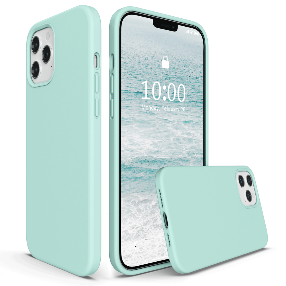 SURPHY Silikonhülle kompatibel mit iPhone 12 Pro Max Hülle 6,7 Zoll, flüssige Silikon-Handyhülle (mit Mikrofaserfutter), entworfen für iPhone 12 Pro Max 2020