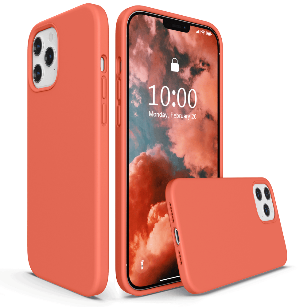 SURPHY Silikonhülle kompatibel mit iPhone 12 Pro Max Hülle 6,7 Zoll, flüssige Silikon-Handyhülle (mit Mikrofaserfutter), entworfen für iPhone 12 Pro Max 2020