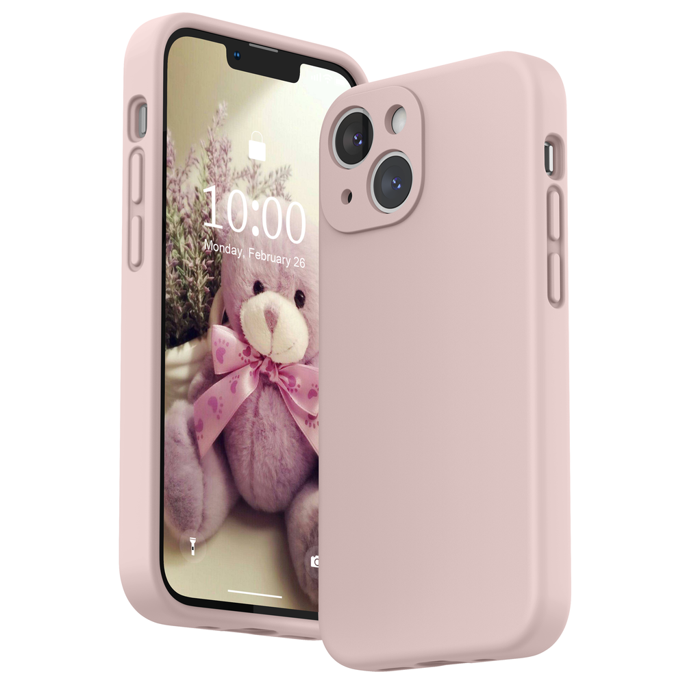 SURPHY Silikonhülle kompatibel mit iPhone 13 Mini Hülle (5,4 Zoll 2021), mit Kameraschutz, flüssige Silikon-Handyhülle mit Mikrofaserfutter