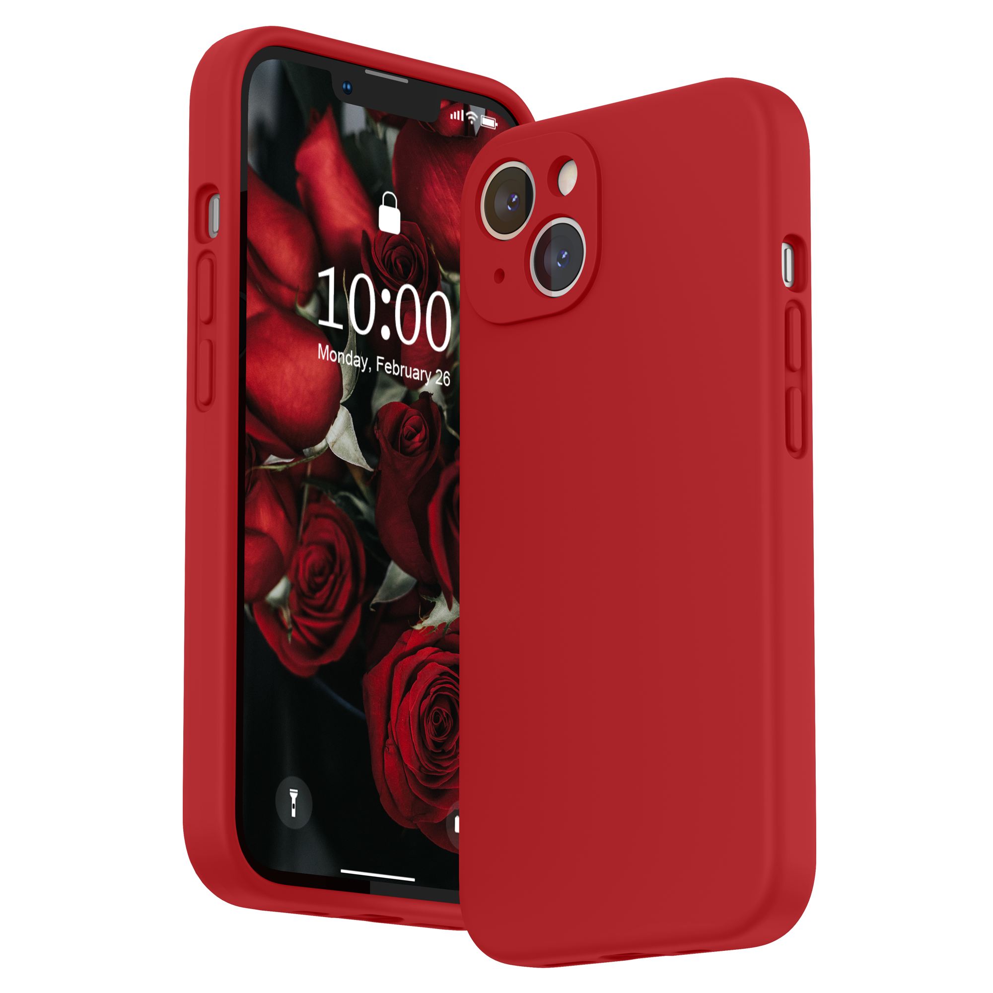 SURPHY Silicone Case Compatible with iPhone 13 Case (6.1 inch 2021), with Camera Protection, Liquid Silicone Phone Case with Microfiber Lining