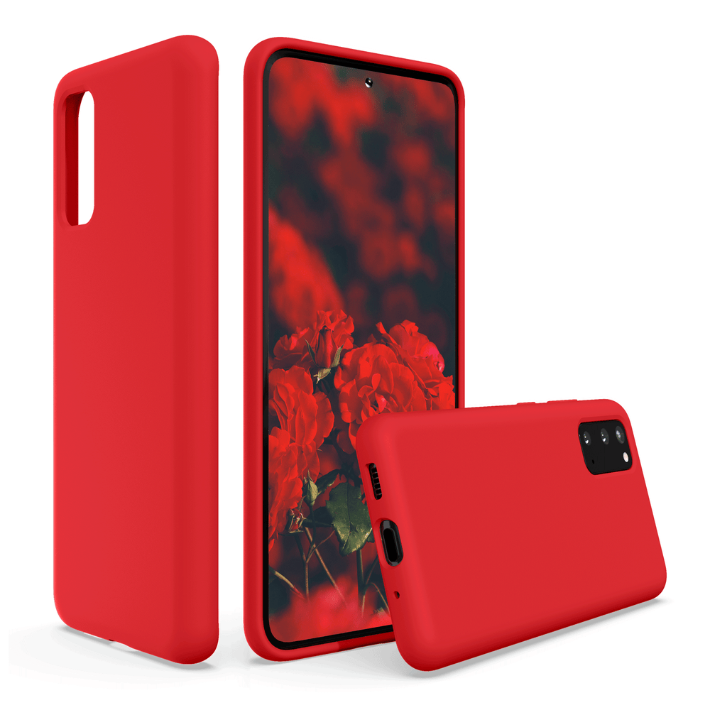 SURPHY Silikonhülle kompatibel mit Galaxy S20 Hülle 6,2 Zoll, schlanke Ganzkörper-Handyhülle aus flüssigem Silikon (mit Mikrofaserfutter) für Galaxy S20 6,2 Zoll