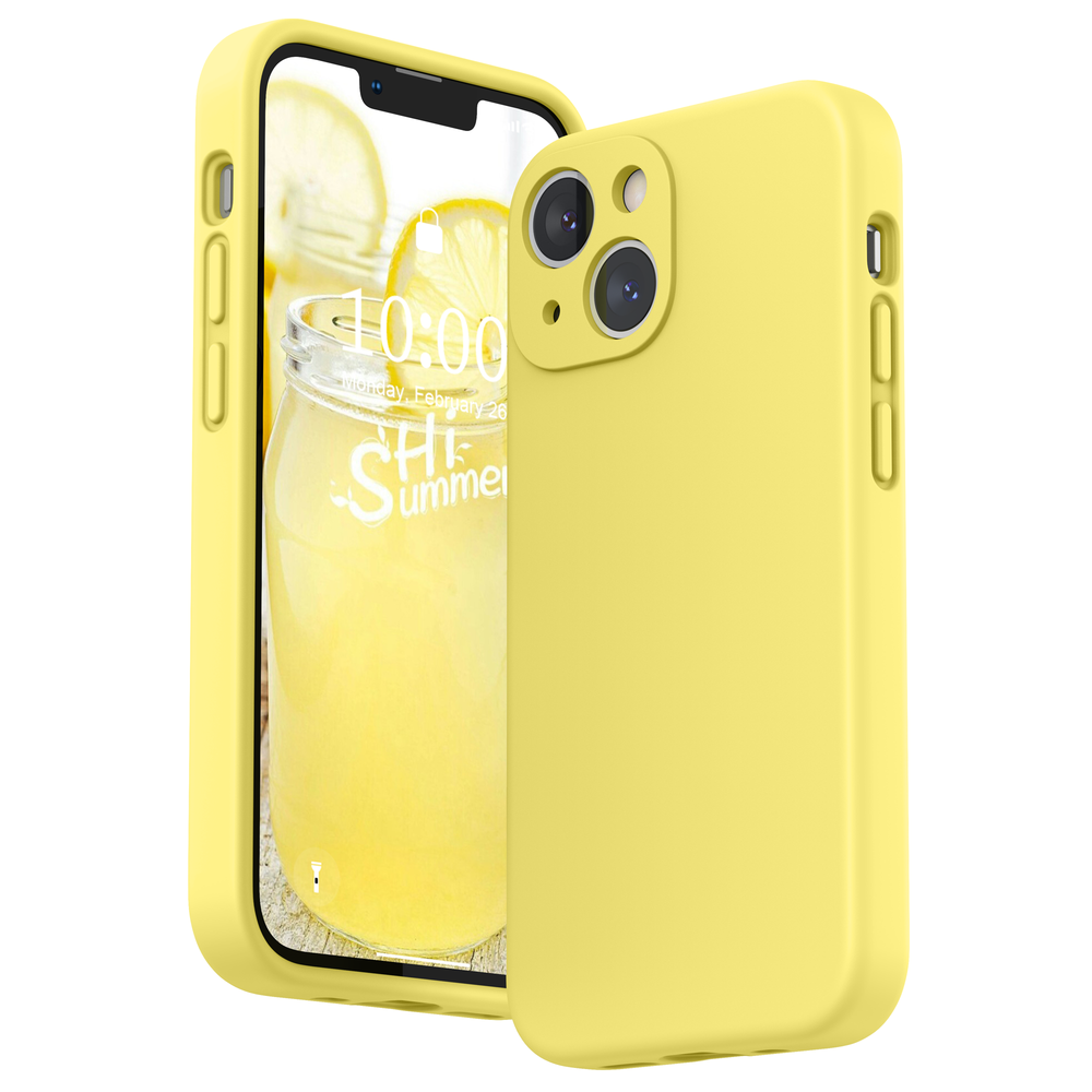 SURPHY Silikonhülle kompatibel mit iPhone 13 Mini Hülle (5,4 Zoll 2021), mit Kameraschutz, flüssige Silikon-Handyhülle mit Mikrofaserfutter