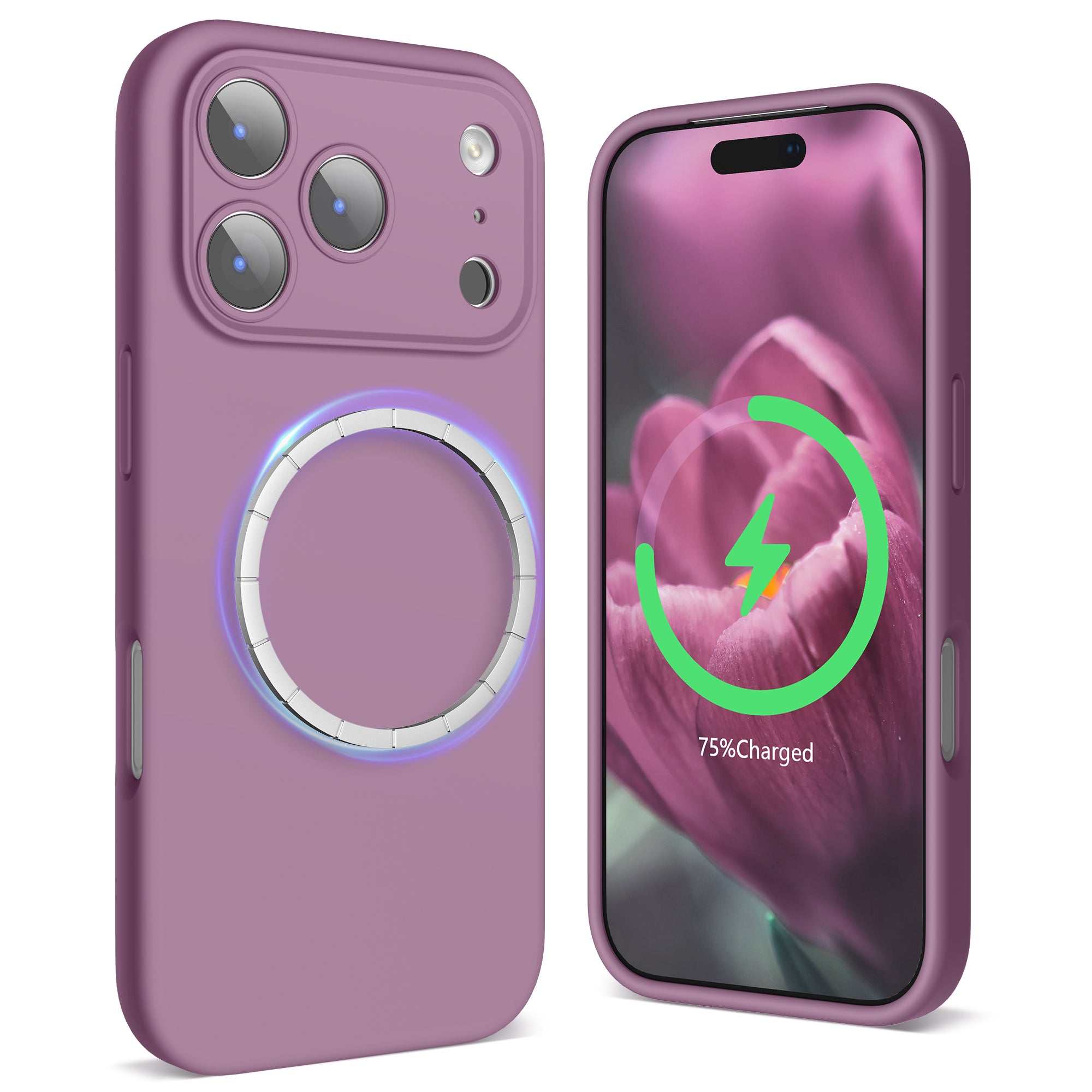 SURPHY Case for iPhone 17 Pro Case Compatible with MagSafe (6.3 inch 2025), Liquid Silicone 17 Pro Phone Cases Whit Soft Microfiber Lining