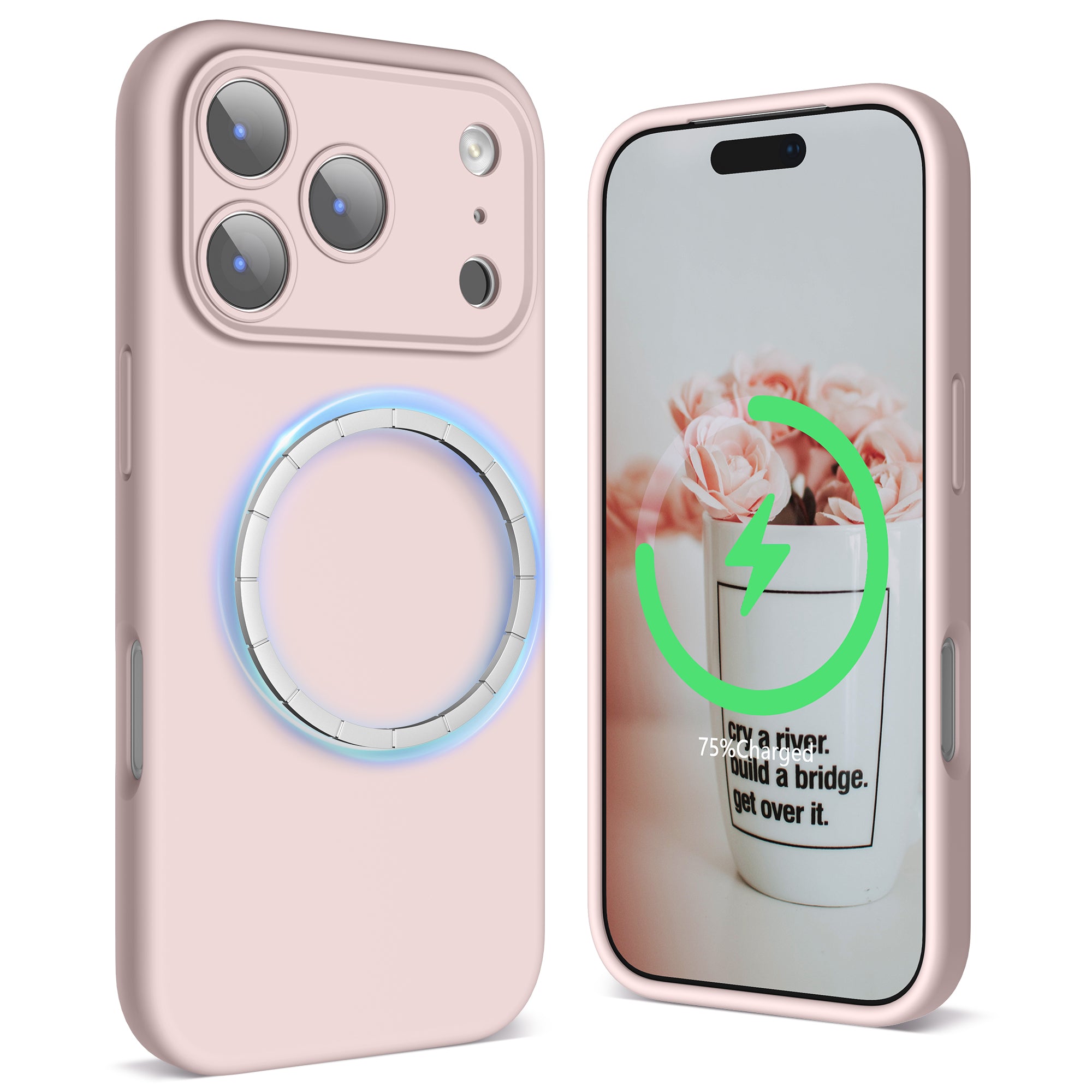 SURPHY Case for iPhone 17 Pro Case Compatible with MagSafe (6.3 inch 2025), Liquid Silicone 17 Pro Phone Cases Whit Soft Microfiber Lining