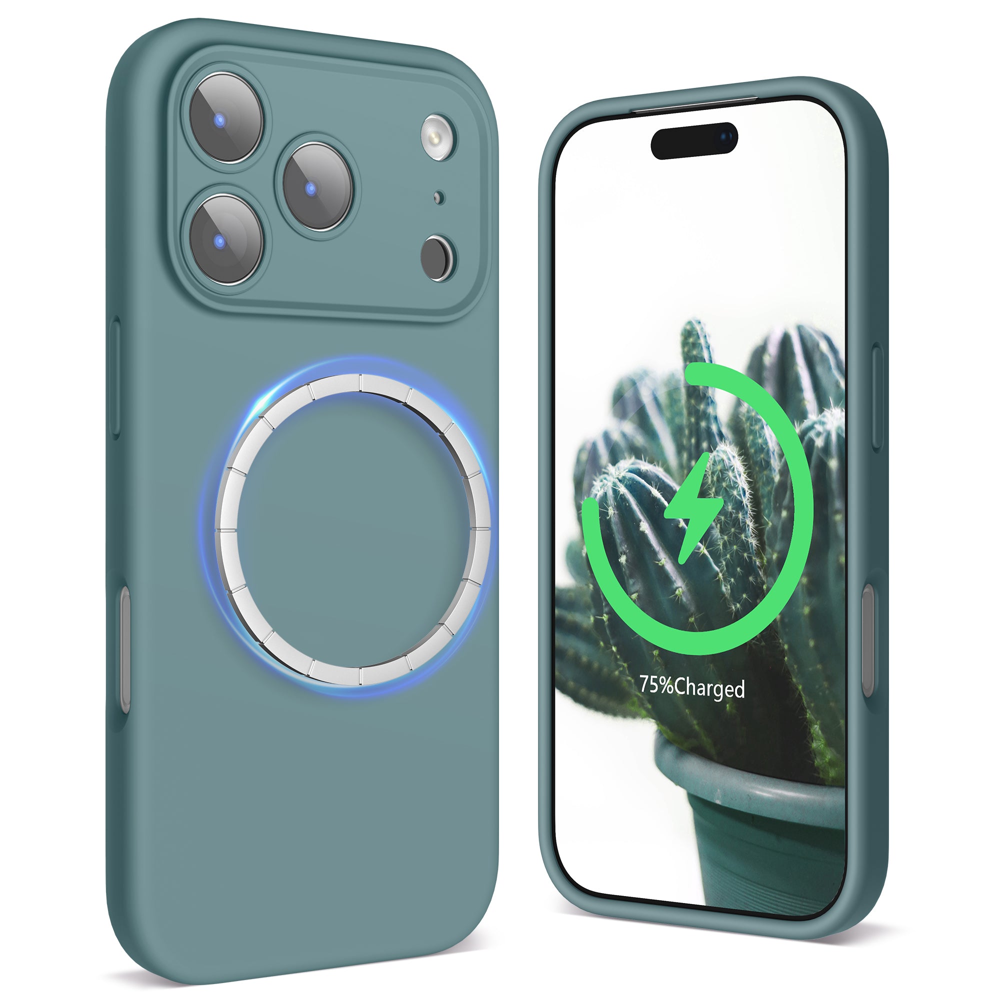 SURPHY Case for iPhone 17 Pro Max Case Compatible with MagSafe (6.9 inch 2025), Liquid Silicone 17 Pro Max Phone Cases Whit Soft Microfiber Lining