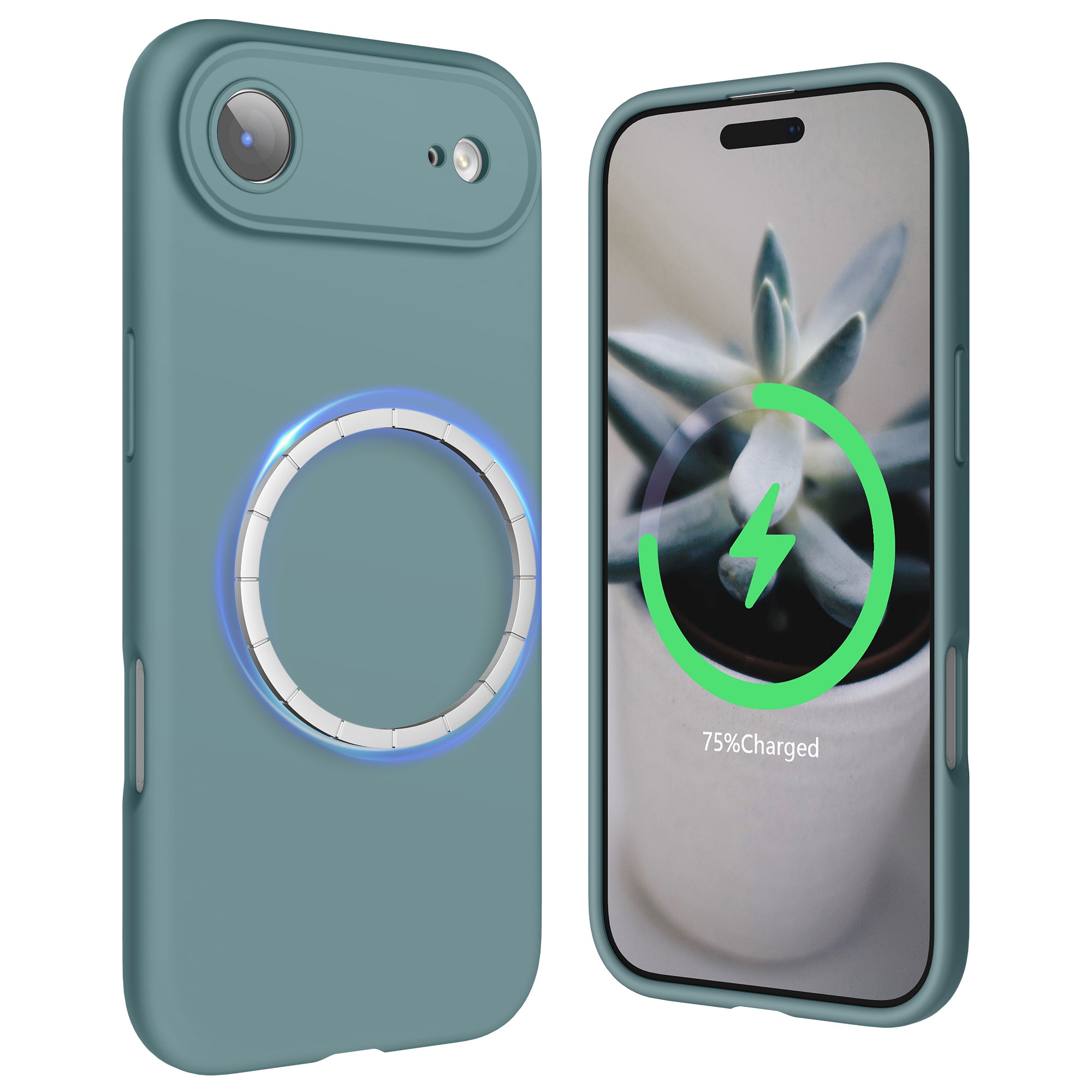 SURPHY Case for iPhone Air Case Compatible with MagSafe (6.5 inch 2025), Liquid Silicone 17 Air Phone Cases Whit Soft Microfiber Lining