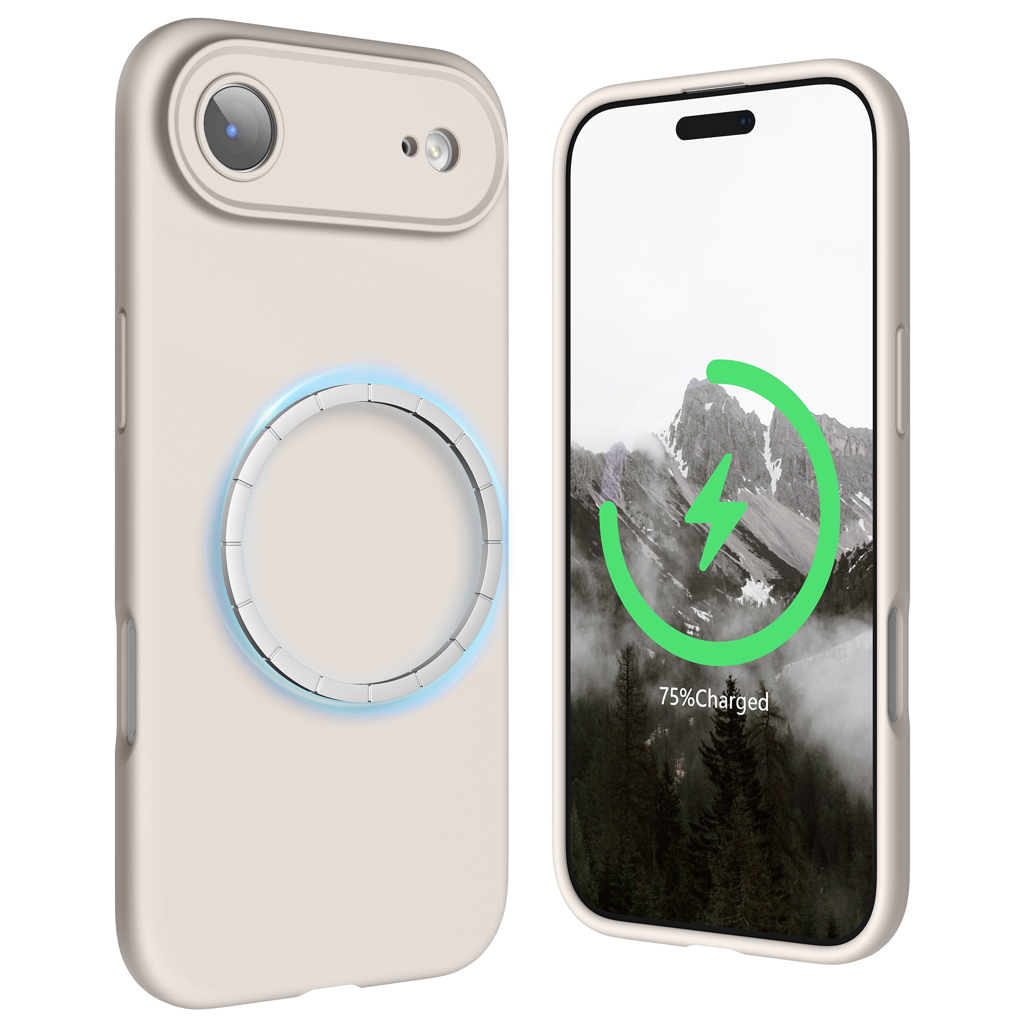 SURPHY Case for iPhone Air Case Compatible with MagSafe (6.5 inch 2025), Liquid Silicone 17 Air Phone Cases Whit Soft Microfiber Lining