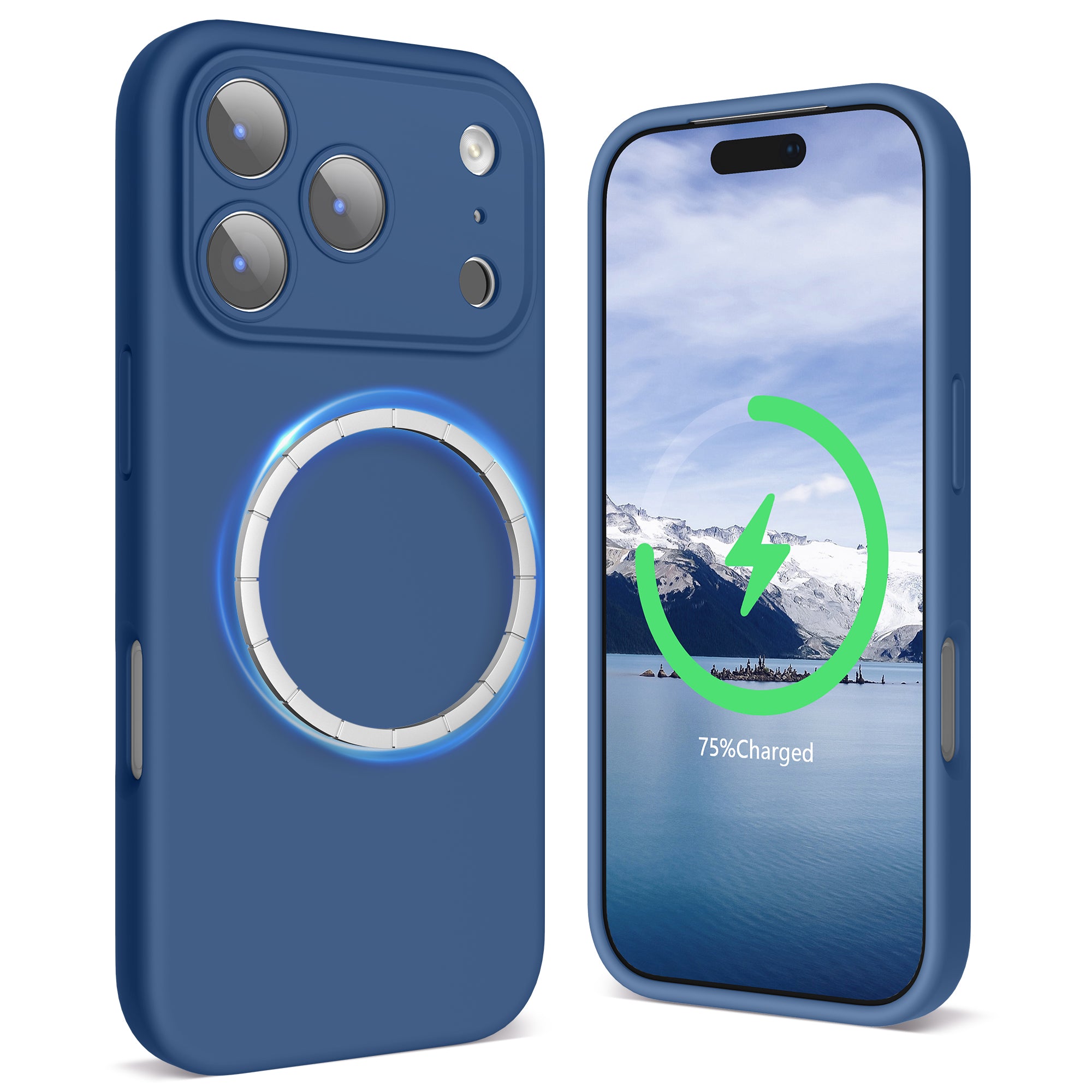 SURPHY Case for iPhone 17 Pro Case Compatible with MagSafe (6.3 inch 2025), Liquid Silicone 17 Pro Phone Cases Whit Soft Microfiber Lining