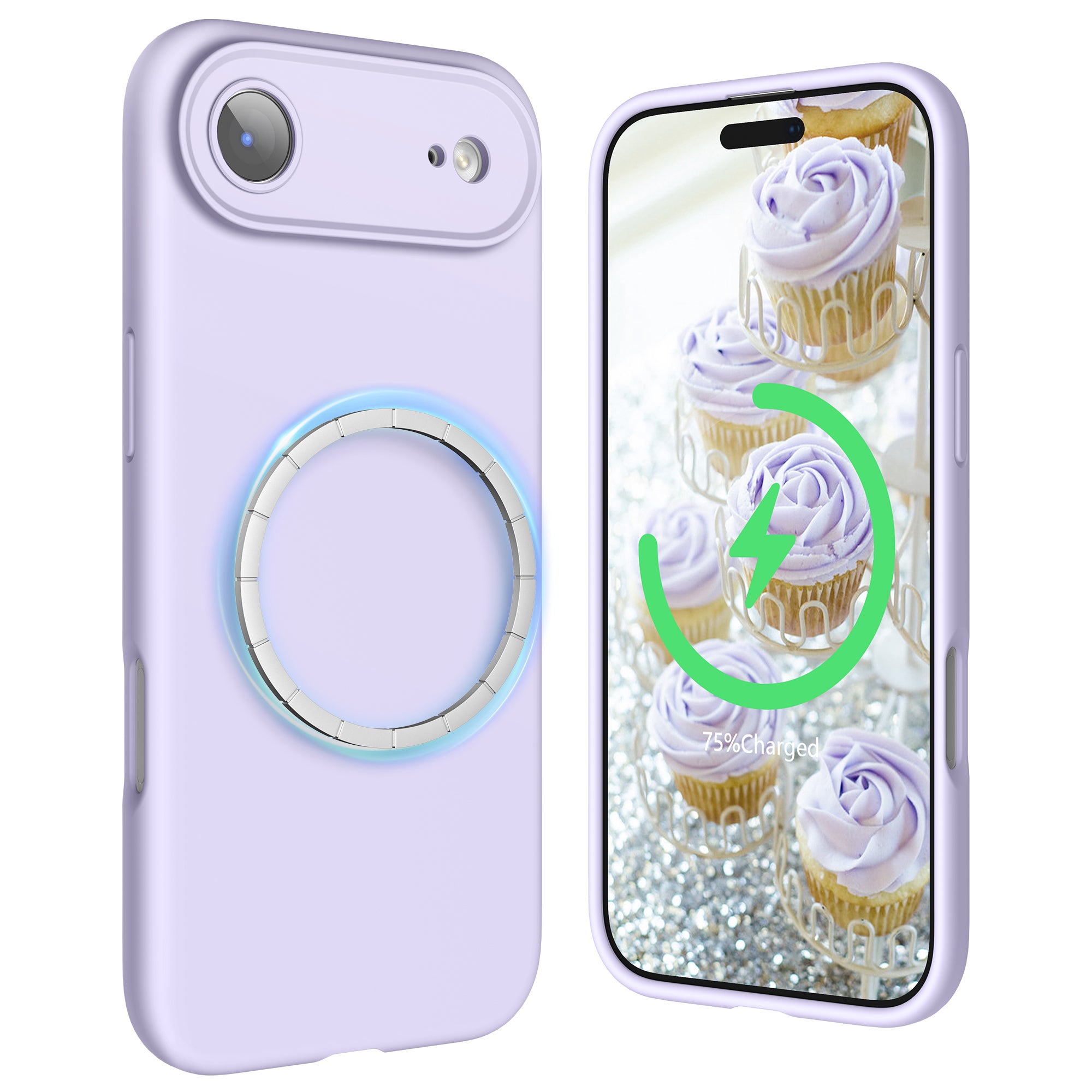 SURPHY Case for iPhone Air Case Compatible with MagSafe (6.5 inch 2025), Liquid Silicone 17 Air Phone Cases Whit Soft Microfiber Lining