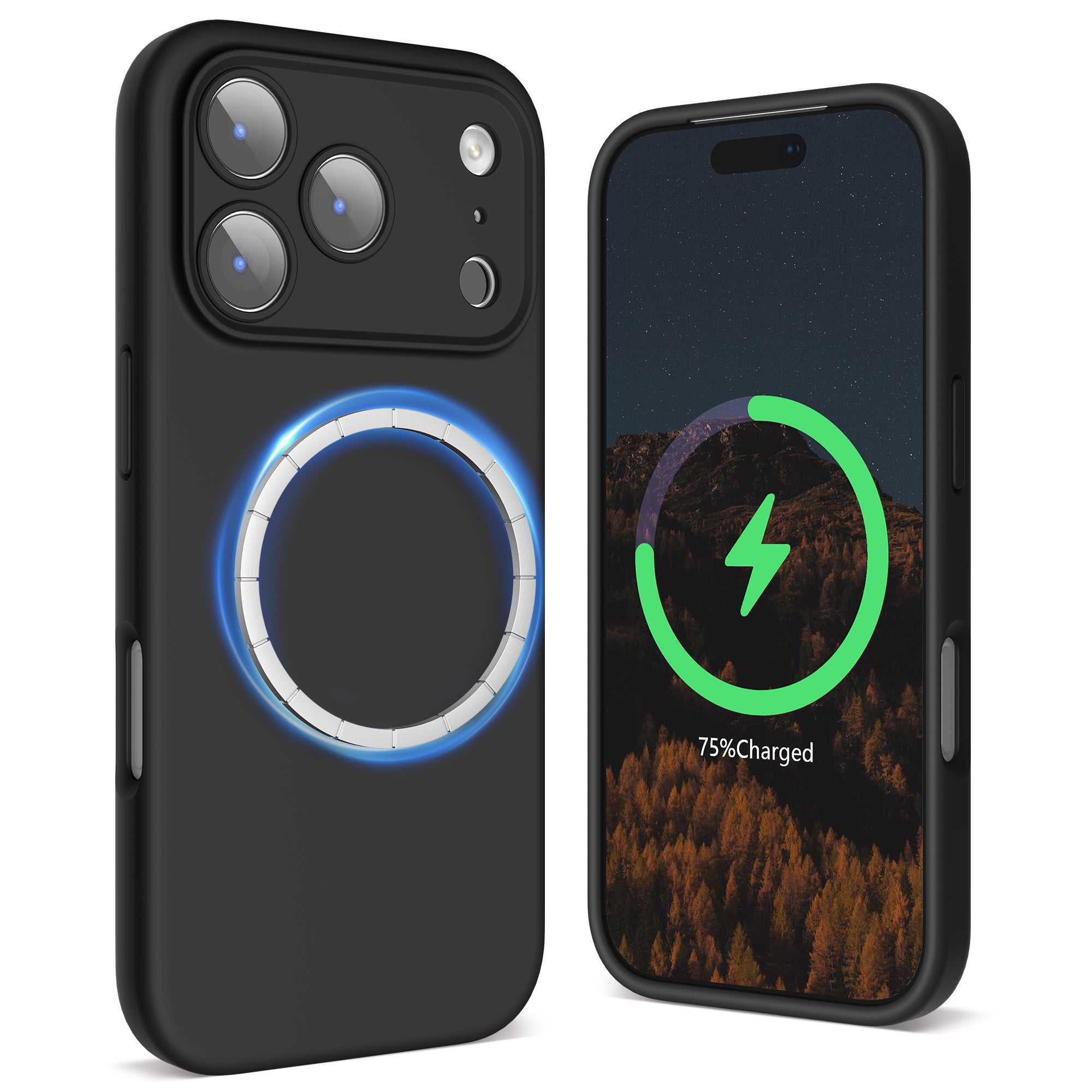 SURPHY Case for iPhone 17 Pro Case Compatible with MagSafe (6.3 inch 2025), Liquid Silicone 17 Pro Phone Cases Whit Soft Microfiber Lining