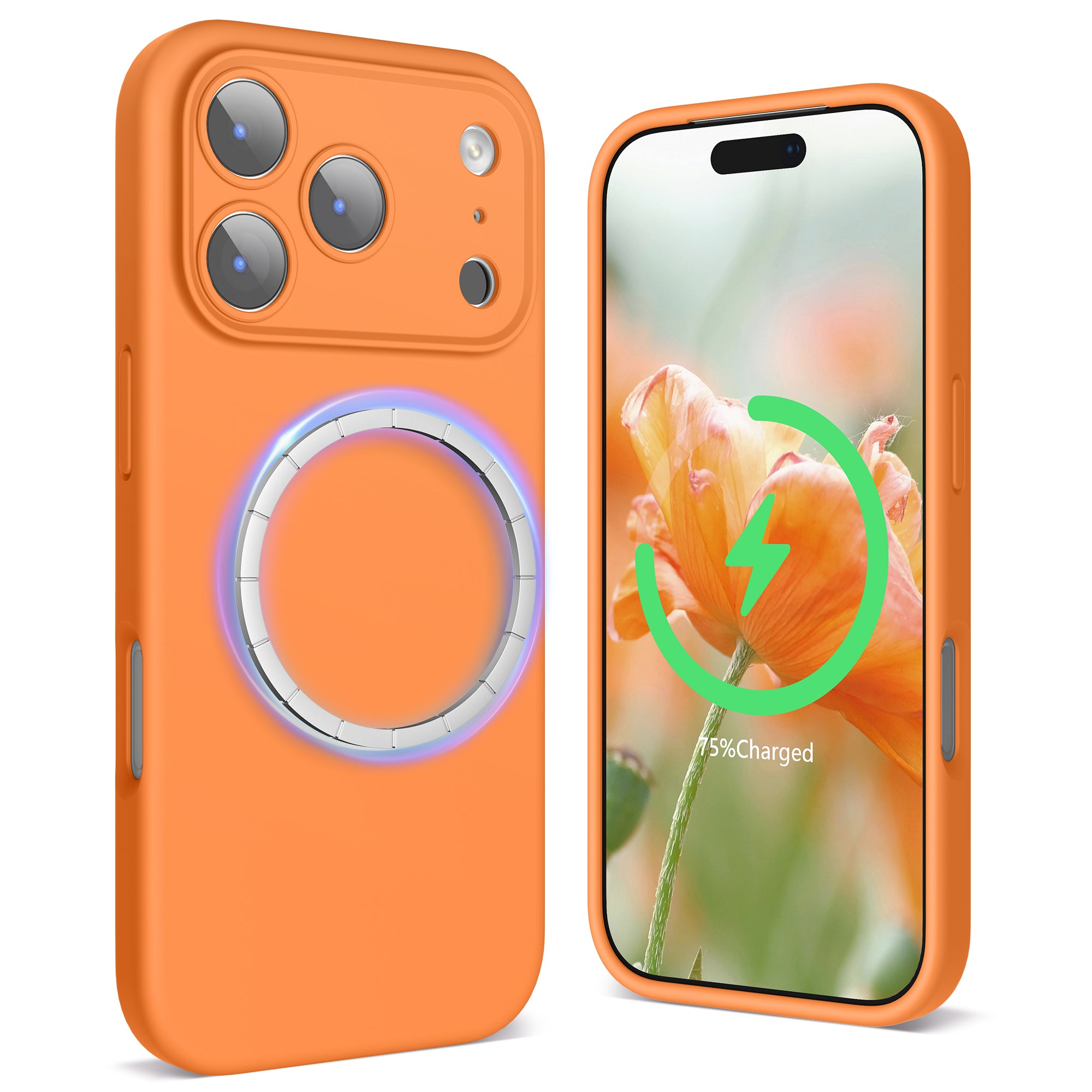 SURPHY Case for iPhone 17 Pro Case Compatible with MagSafe (6.3 inch 2025), Liquid Silicone 17 Pro Phone Cases Whit Soft Microfiber Lining