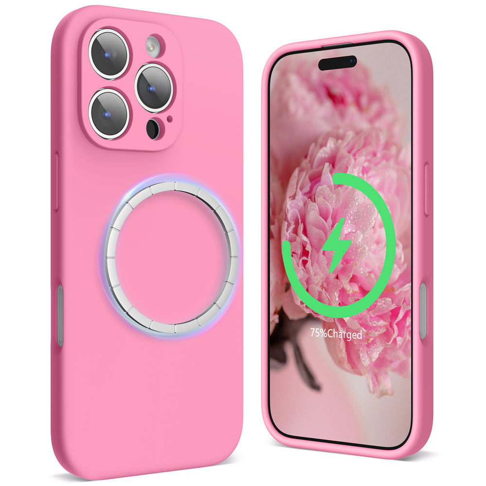 SURPHY Designed for iPhone 16 Pro Case Compatible with MagSafe (6.3 inch 2024), Liquid Silicone Phone Case (Camera Protective, Soft Microfiber Lining)