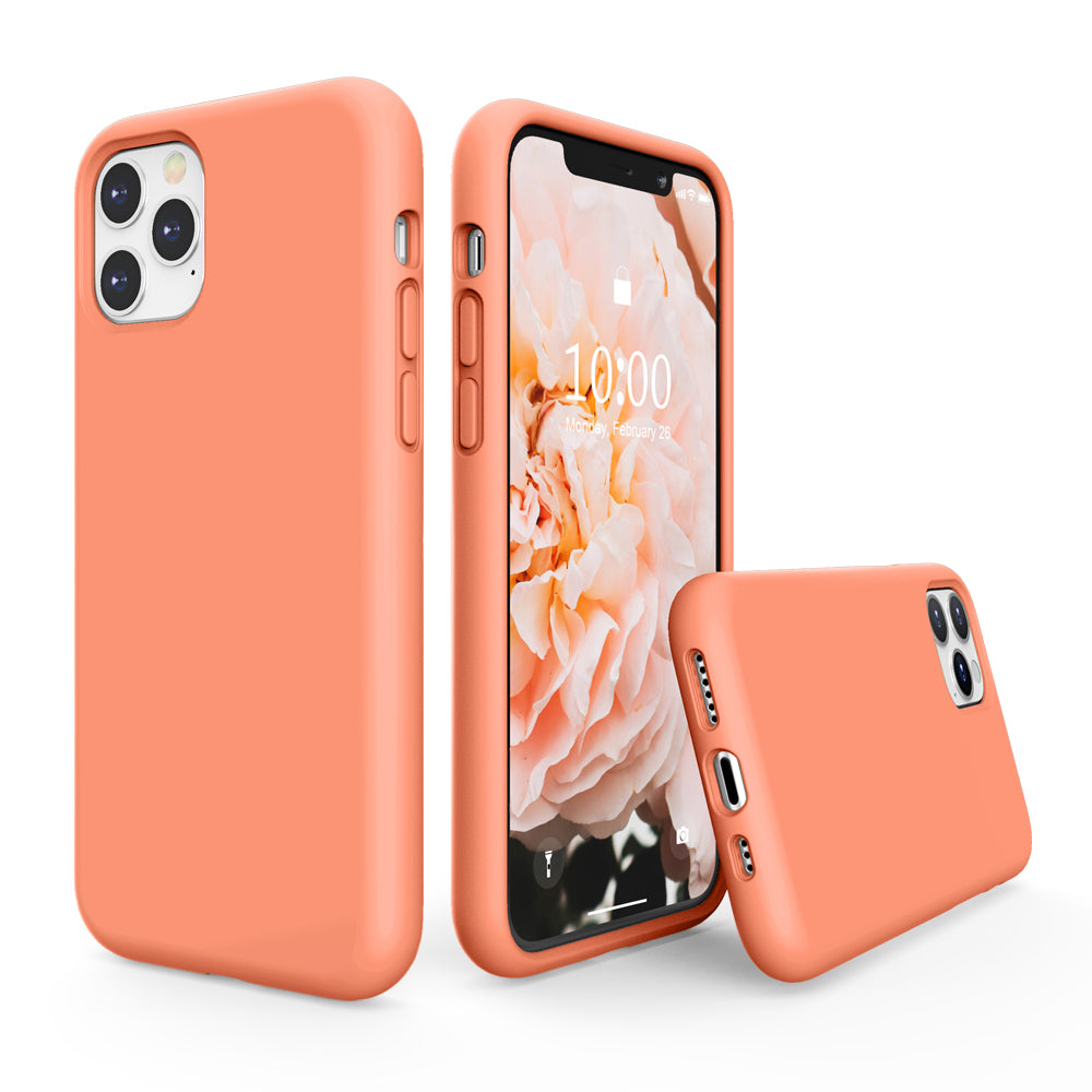 SURPHY Silikonhülle kompatibel mit iPhone 11 Pro Hülle 5,8 Zoll, Flüssigsilikon-Ganzkörper-Verdickungsdesign-Telefonhülle (mit Mikrofaserfutter) für 11 Pro 5,8 Zoll 2019 