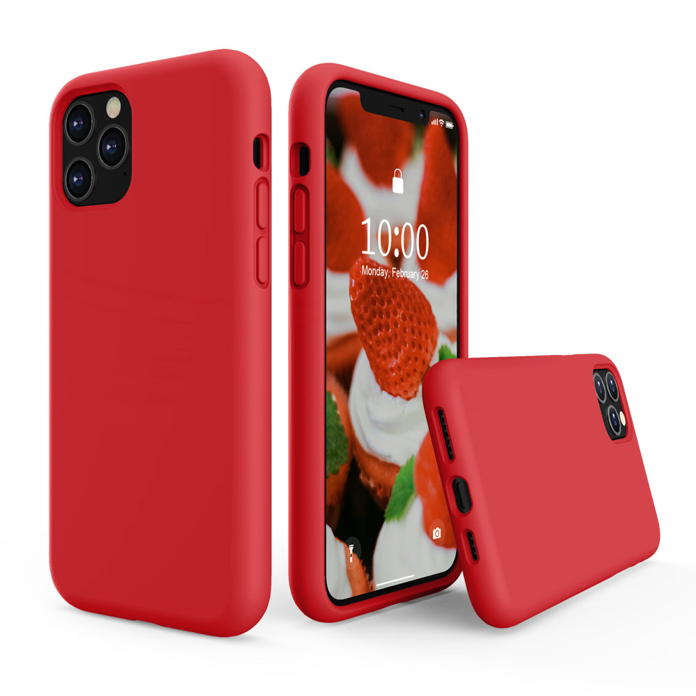 SURPHY Silicone Case Compatible with iPhone 11 Pro Case 5.8 inches Liquid Silicone Full Body Thickening Design Phone Case with Microfiber Lining