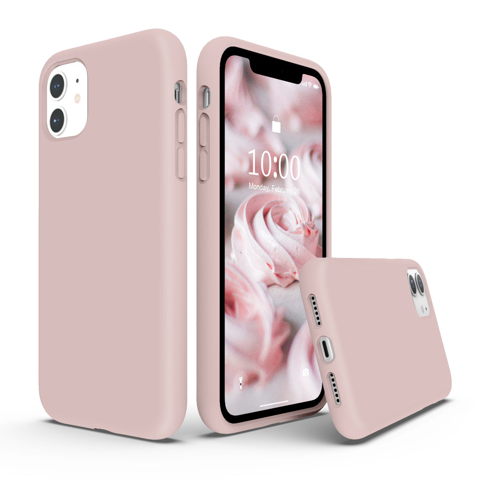 SURPHY Silikonhülle kompatibel mit iPhone 11 Hülle 6,1 Zoll, Flüssigsilikon-Ganzkörper-Verdickungsdesign-Telefonhülle (mit Mikrofaserfutter) für 11 2019 