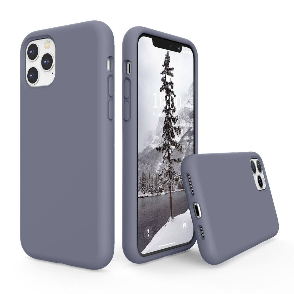 SURPHY Silikonhülle kompatibel mit iPhone 11 Pro Max Hülle 6,5 Zoll, Flüssigsilikon-Ganzkörper-Verdickungsdesign-Telefonhülle (mit Mikrofaserfutter) für 11 Pro Max 2019 