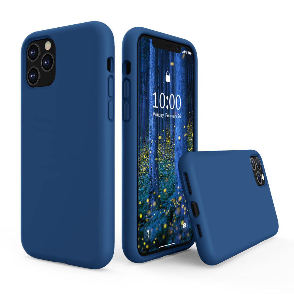 SURPHY Silikonhülle kompatibel mit iPhone 11 Pro Hülle 5,8 Zoll, Flüssigsilikon-Ganzkörper-Verdickungsdesign-Telefonhülle (mit Mikrofaserfutter) für 11 Pro 5,8 Zoll 2019 