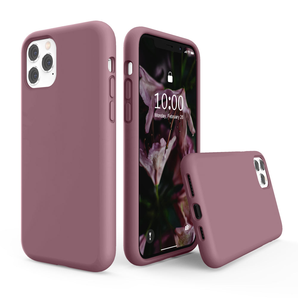 SURPHY Silikonhülle kompatibel mit iPhone 11 Pro Max Hülle 6,5 Zoll, Flüssigsilikon-Ganzkörper-Verdickungsdesign-Telefonhülle (mit Mikrofaserfutter) für 11 Pro Max 2019 