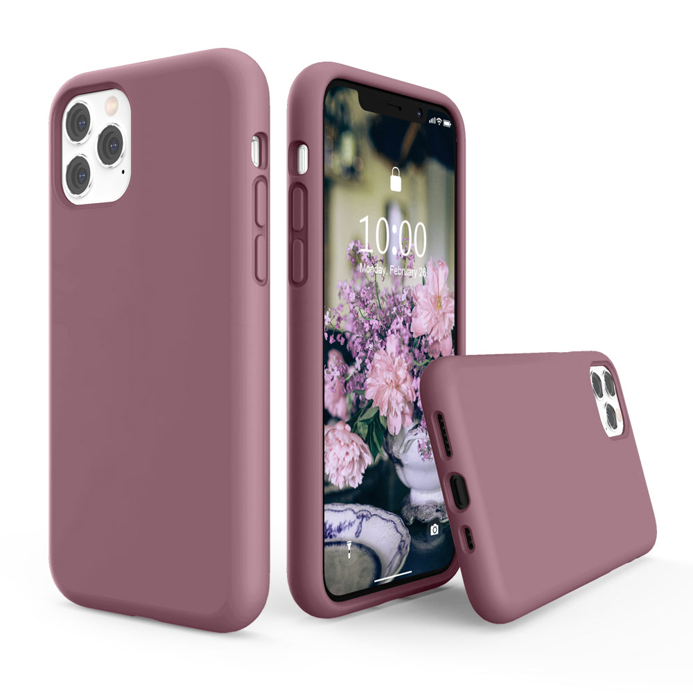 SURPHY Silikonhülle kompatibel mit iPhone 11 Pro Hülle 5,8 Zoll, Flüssigsilikon-Ganzkörper-Verdickungsdesign-Telefonhülle (mit Mikrofaserfutter) für 11 Pro 5,8 Zoll 2019 