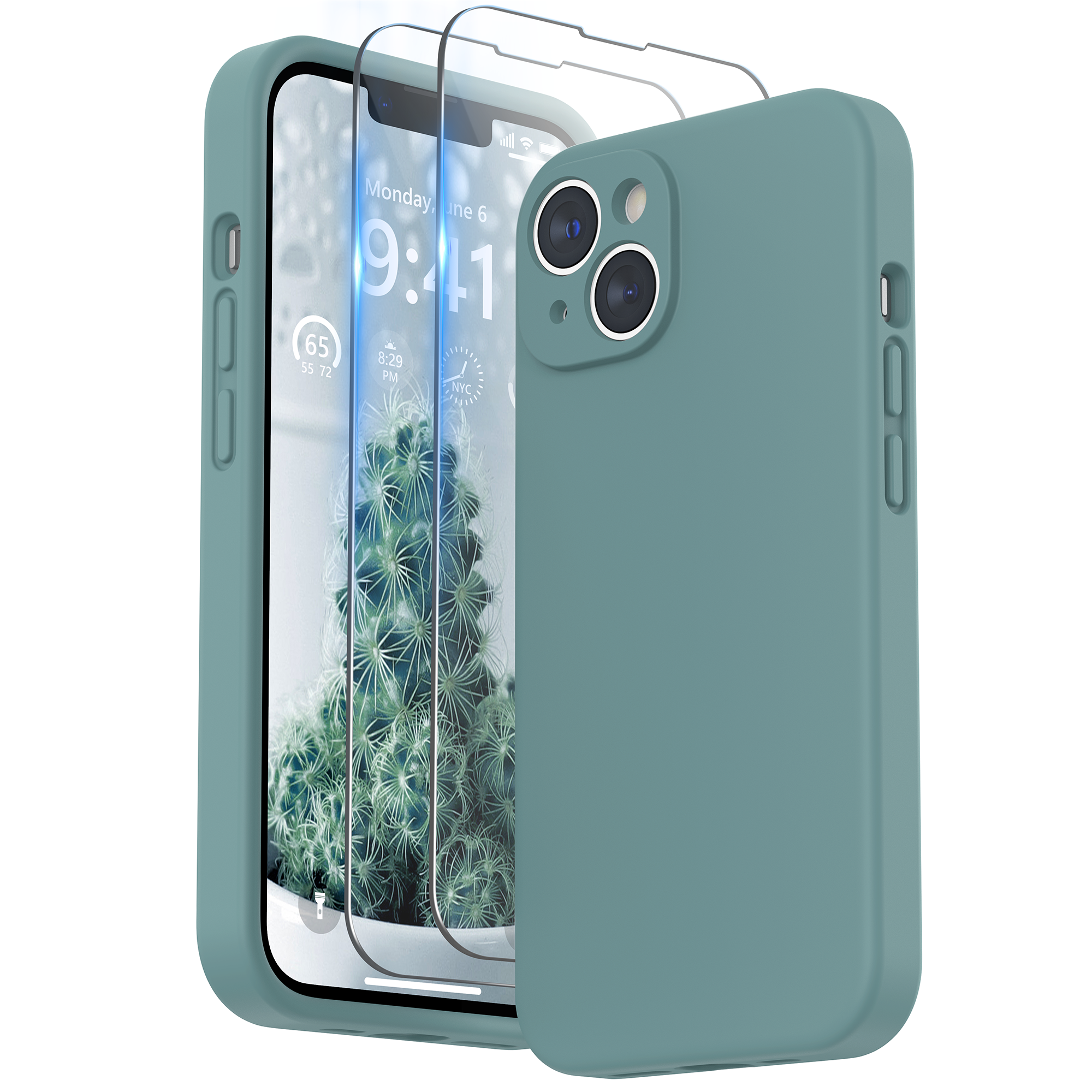 Silicone Case iPhone 13 Pro Max Color Verde Oliva - iPhone Store