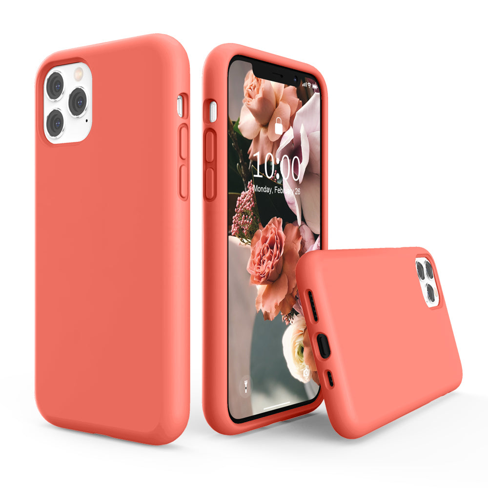 SURPHY Silikonhülle kompatibel mit iPhone 11 Pro Hülle 5,8 Zoll, Flüssigsilikon-Ganzkörper-Verdickungsdesign-Telefonhülle (mit Mikrofaserfutter) für 11 Pro 5,8 Zoll 2019 