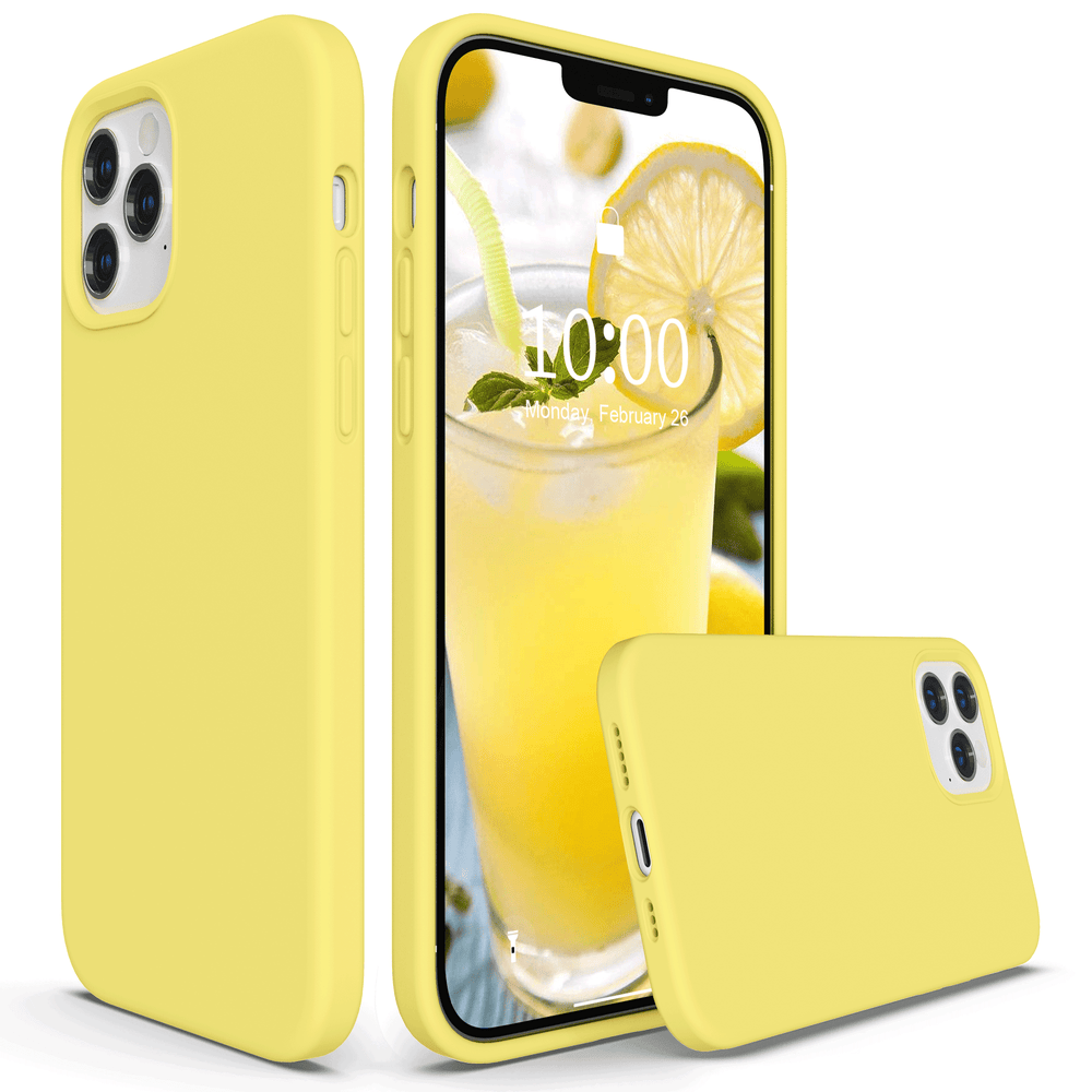 SURPHY Silicone Case Compatible with iPhone 12 Case and iPhone 12 Pro Case 6.1 inch 2020, Liquid Silicone Phone Case (with Microfiber Lining) Designed for iPhone 12 & 12 Pro